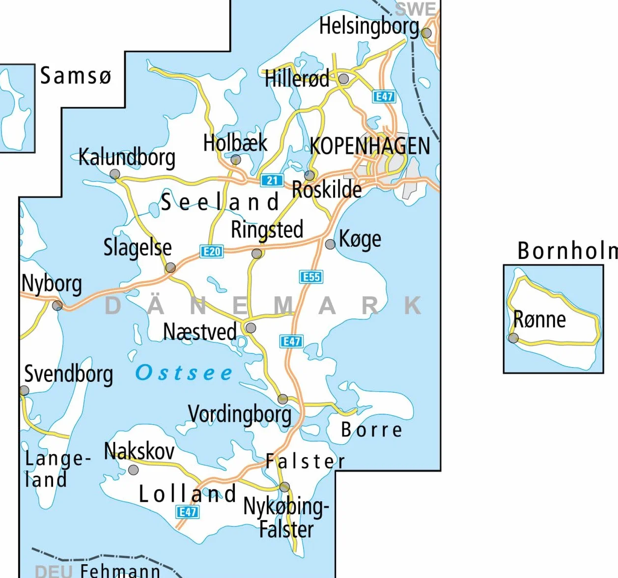 Karte Seeland cycling reiß- und wetterfest E-Bike GPS-Tracks Bett+Bike