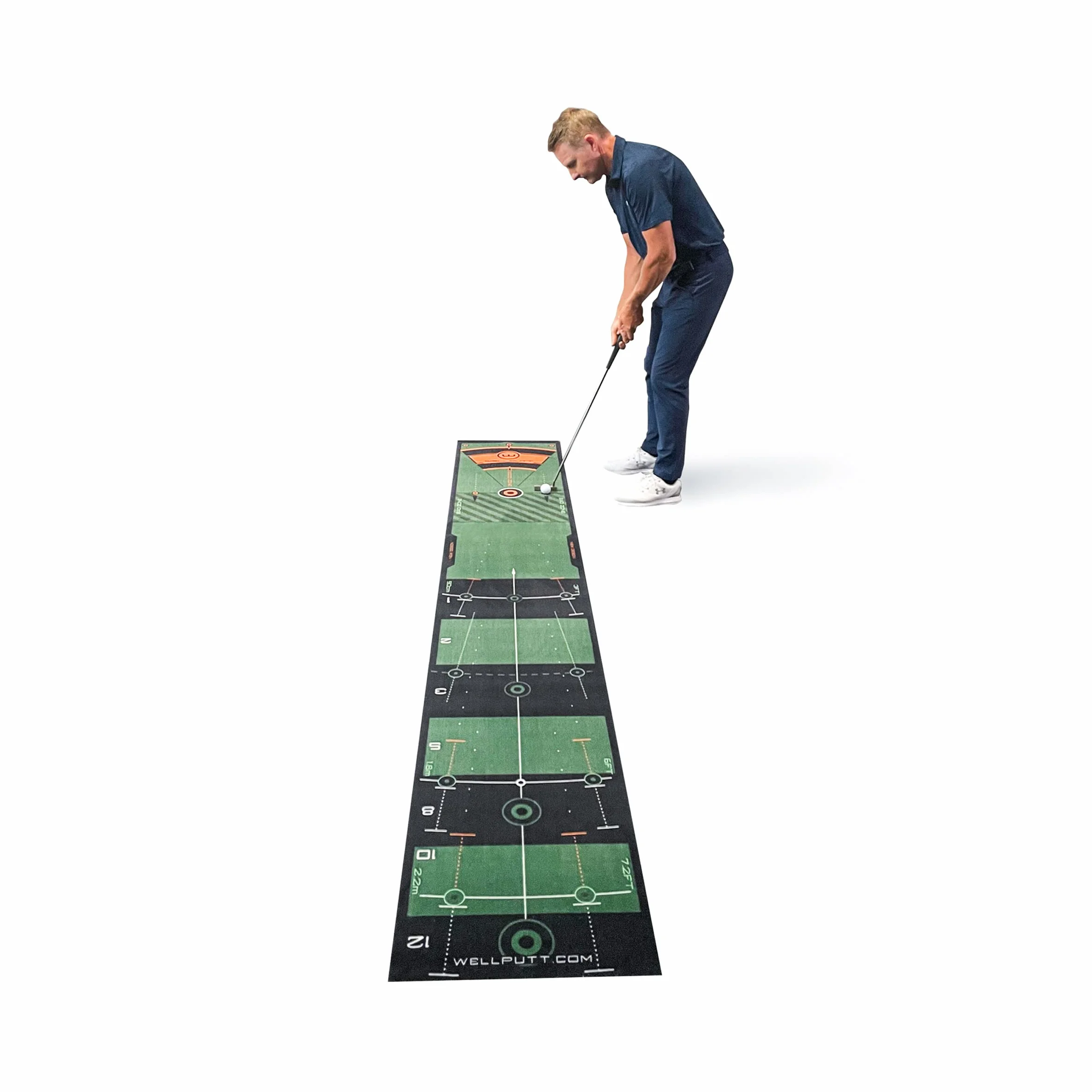 WELLPUTT - Golf Putting Mata - 3m Zielony