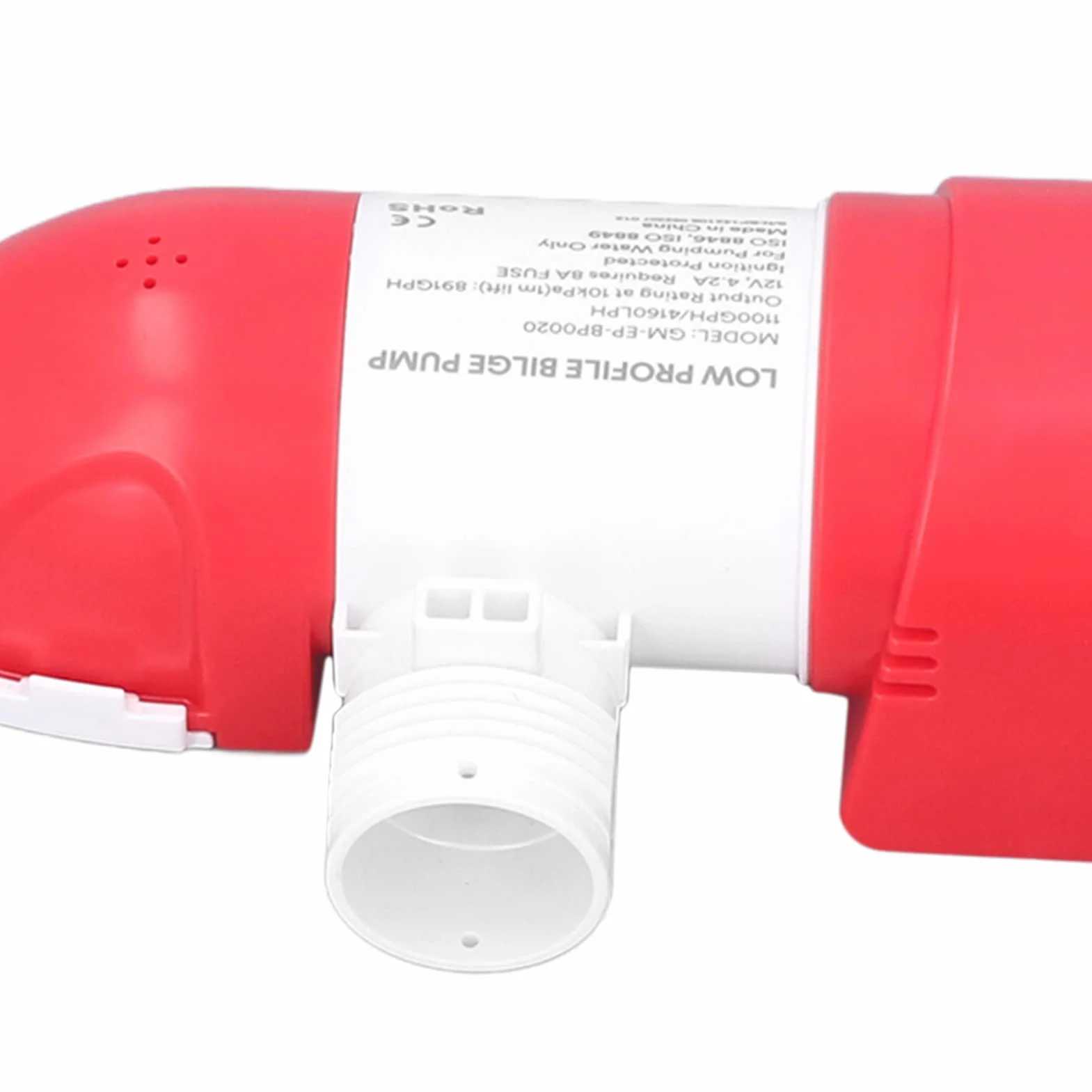 Elektryczna Pompa Zęzowa Automatyczna, Niskoprofilowa Pompa Zęzowa 1100GPH/4160LPH Elektryczna Automatyczna Stal Nierdzewna DC12V Obrót o 360° do łodzi, Czuła na wodę, Automatyczna