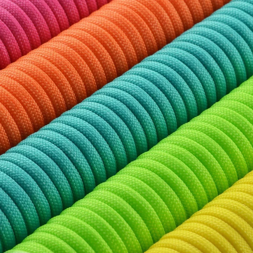 Ganzoo Paracord 125 sznurek pleciony 1 mm neonorange, nylon i poliester z 1 rdzeniem nylonowym, wytrzymałość ok. 60 kg, do makramy, węzłów, zawieszek, kempingu, survivalu, napraw w terenie