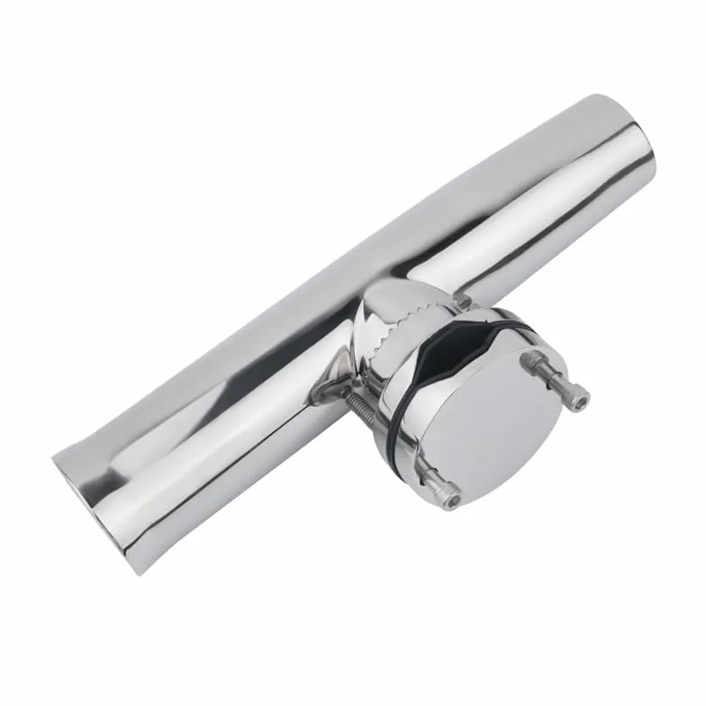 Stainless Steel 360° Clamp Fishing Rod Holder 1-1/4'' to 2'' Boat Marine Accessories