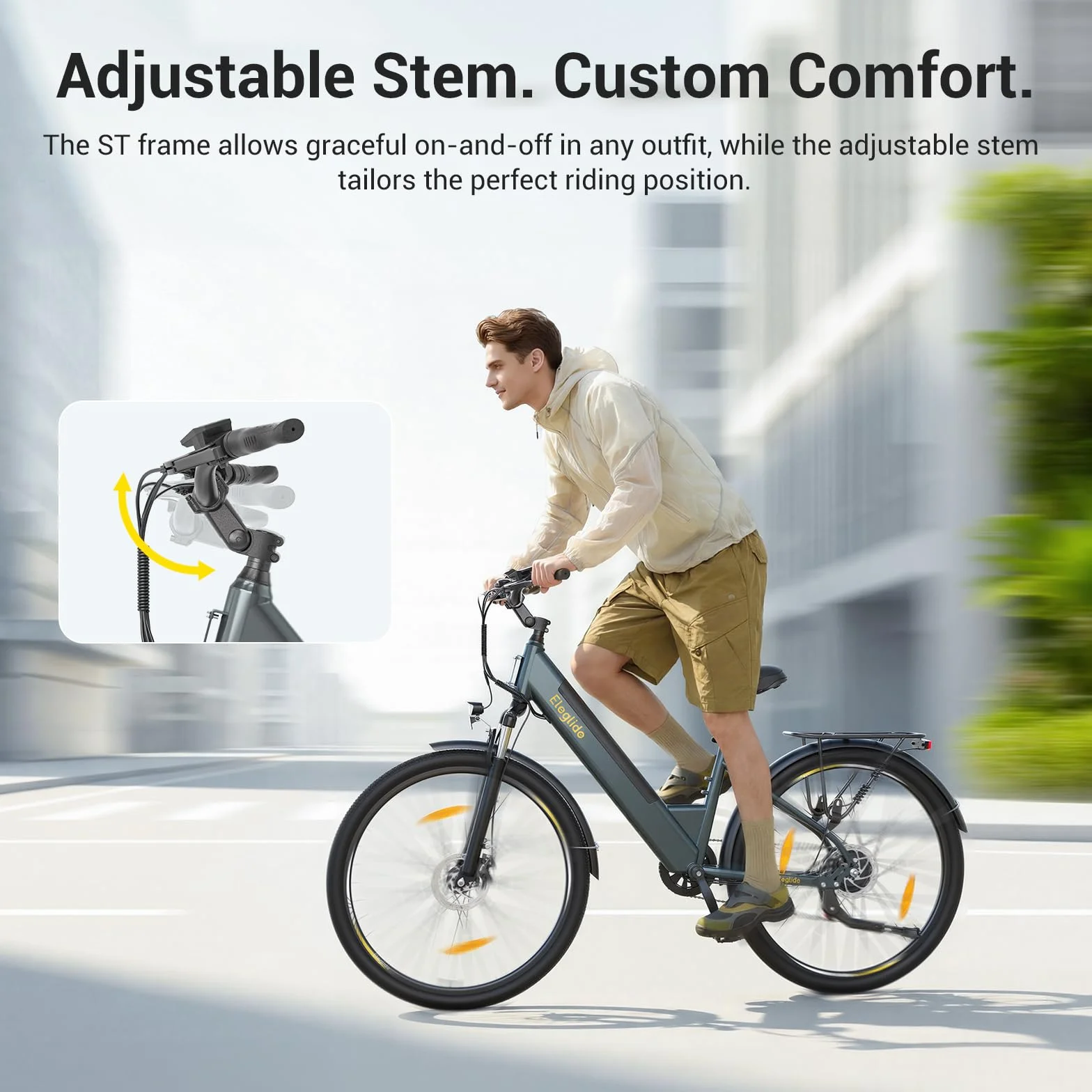 Eleglide Rower elektryczny T1 Step-Thru 13 Ah 27,5" 50 NM silnik momentu obrotowego 7-biegowy