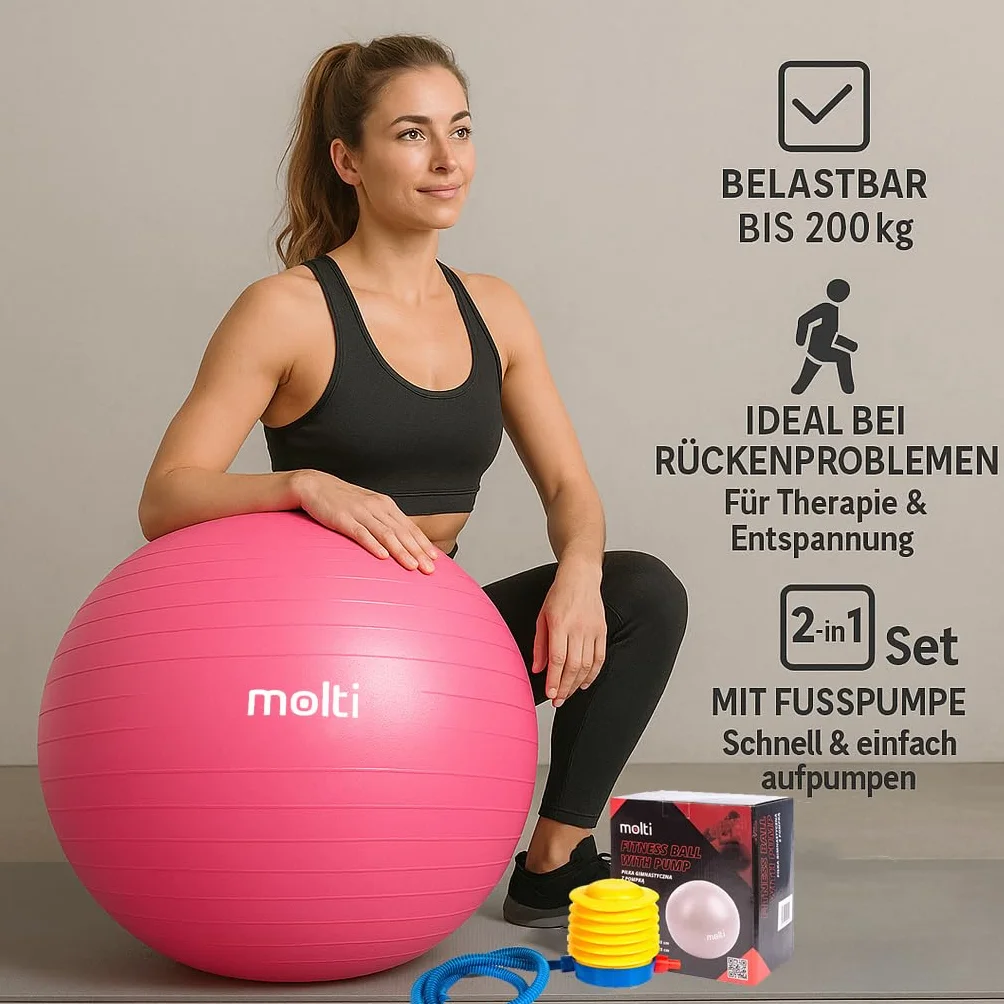 Piłka Gimnastyczna Ø65cm Ø75cm z Pompką Do Fitnessu Jogi Pilatesu