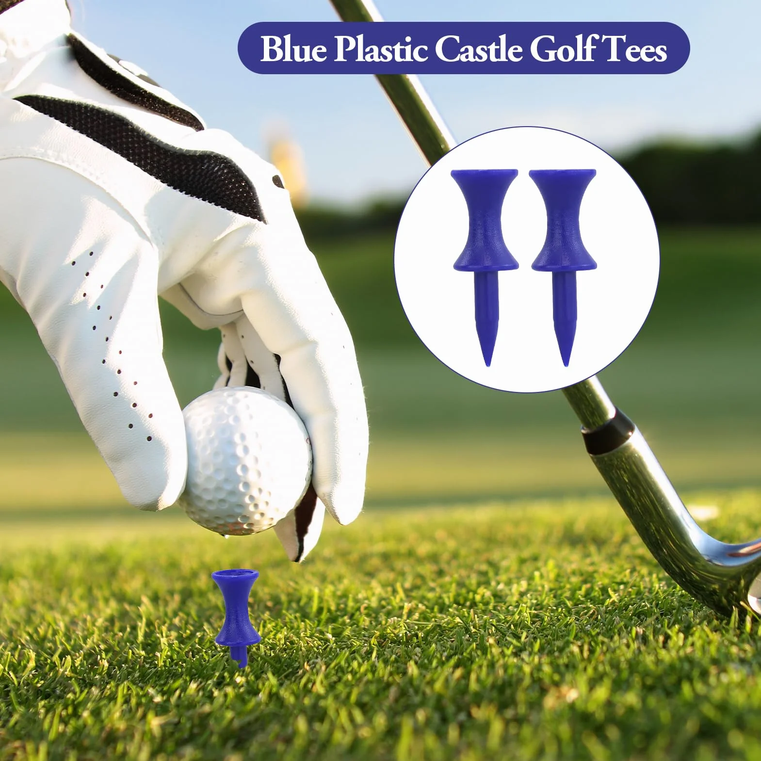 Castle Tee Herbata Golfowa Driver 38 mm Zestaw 150 sztuk Plastikowa Gradacja 1-1/2"