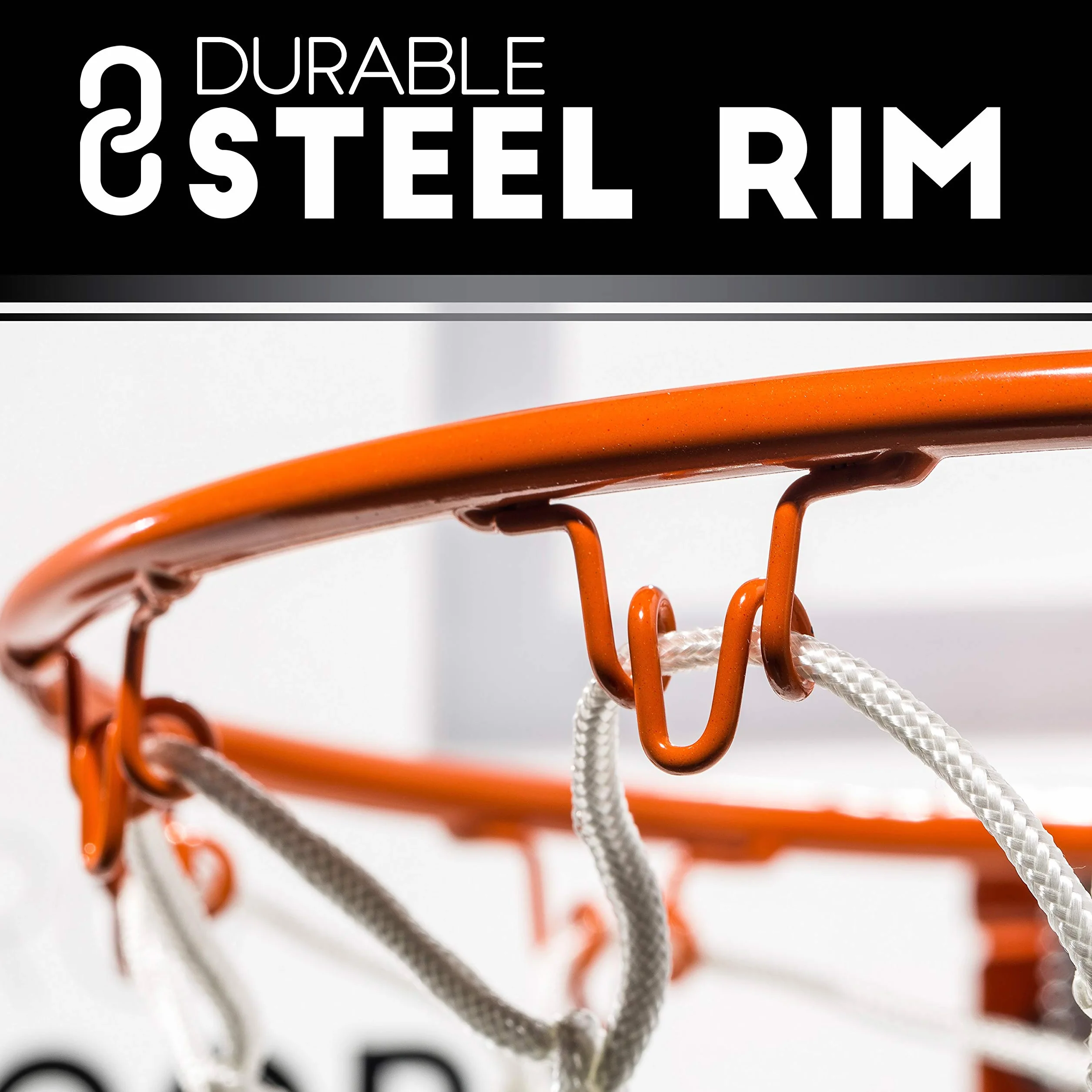 Franklin Sports 54132X Mini obręcz do koszykówki nad drzwiami - Zatwierdzona przez Slam Dunk - odporna na pęknięcia - akcesoria w zestawie,