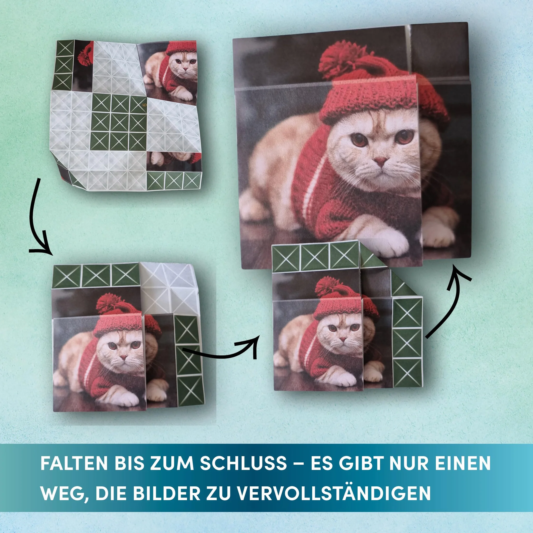 Foldology – Der Origami-Rätsel-Adventskalender: Mehrere einzigartige Falträtsel für jeden Tag im Advent. Der Adventskalender für helle Köpfe und geschickte Hände. Ideal für Jung und Alt