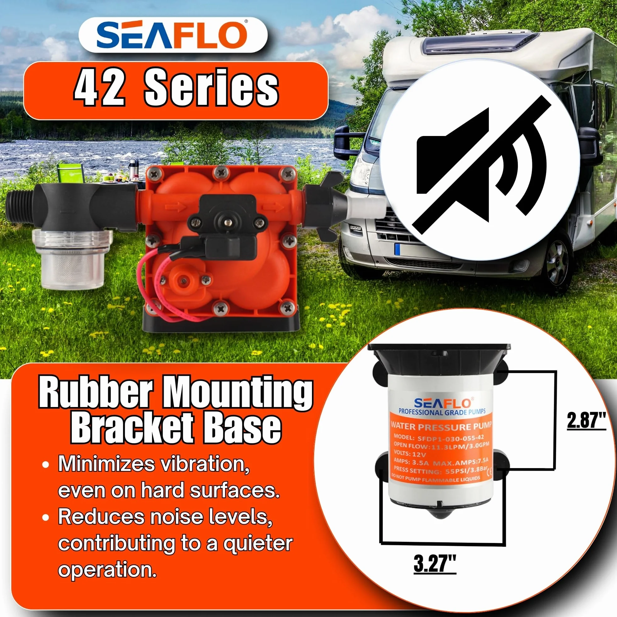 Seaflo Pompa membranowa serii 42 12 V/24 V 3,0 GPM 55PSI