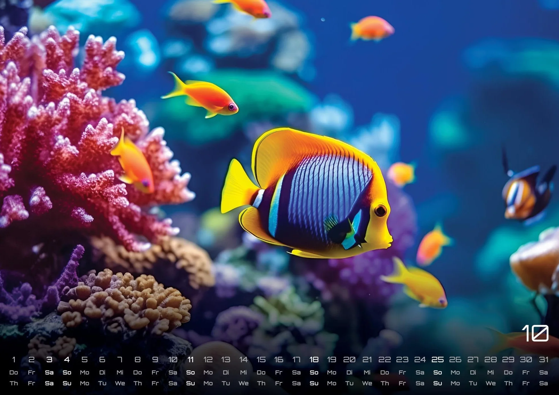 Sealife - verborgene Tiefen - 2026 - Kalender DIN A2: Der Wandkalender mit den schönsten Unterwasser-Motiven für das Jahr 2026 im extragroßen Format DIN A2 (ca. 60 x 42 cm)!