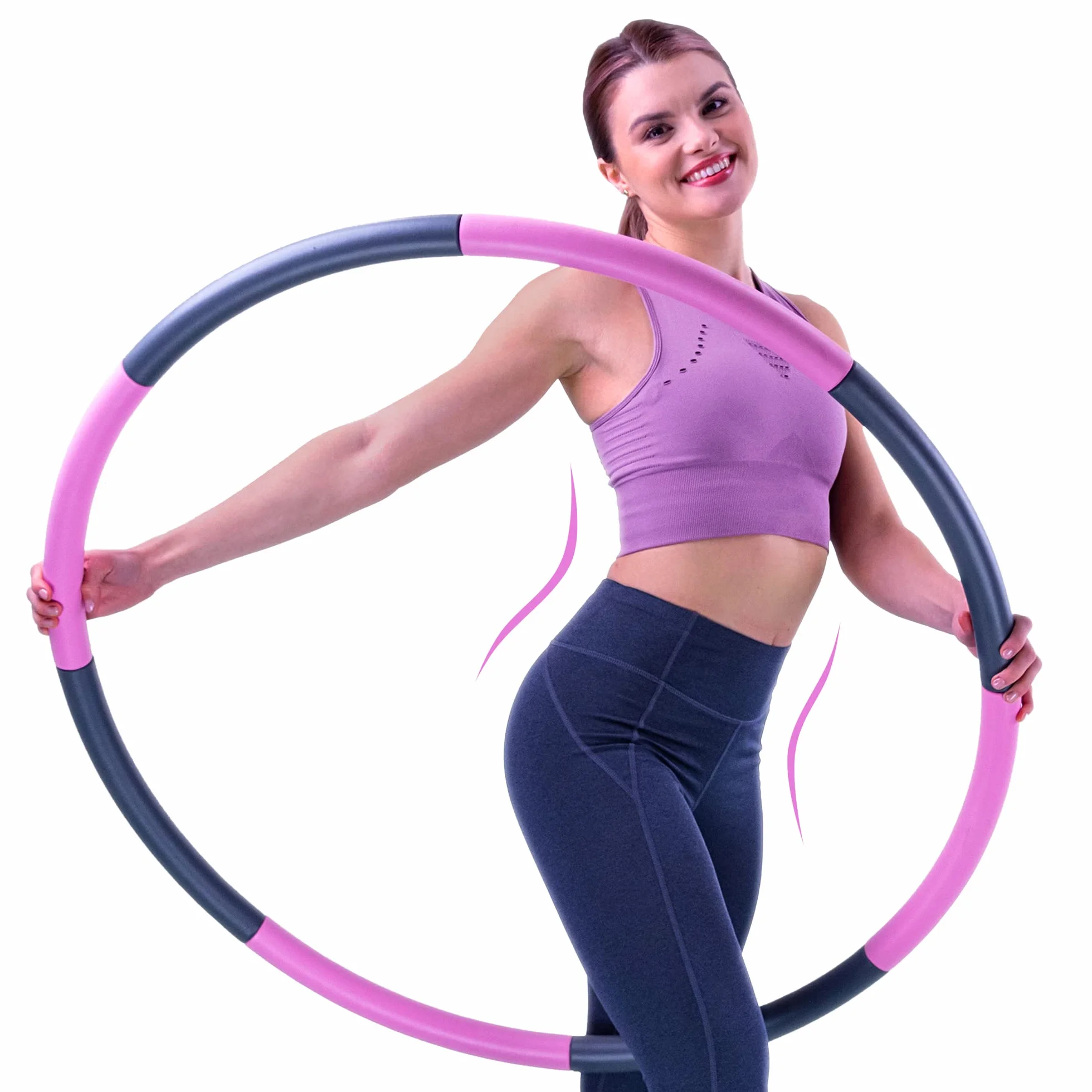HoolaHoop Obręcz 1,2 kg - Miękka Pianka - Hula Hop dla Dorosłych do Odchudzania - od Początkujących do Zaawansowanych - 7 Części
