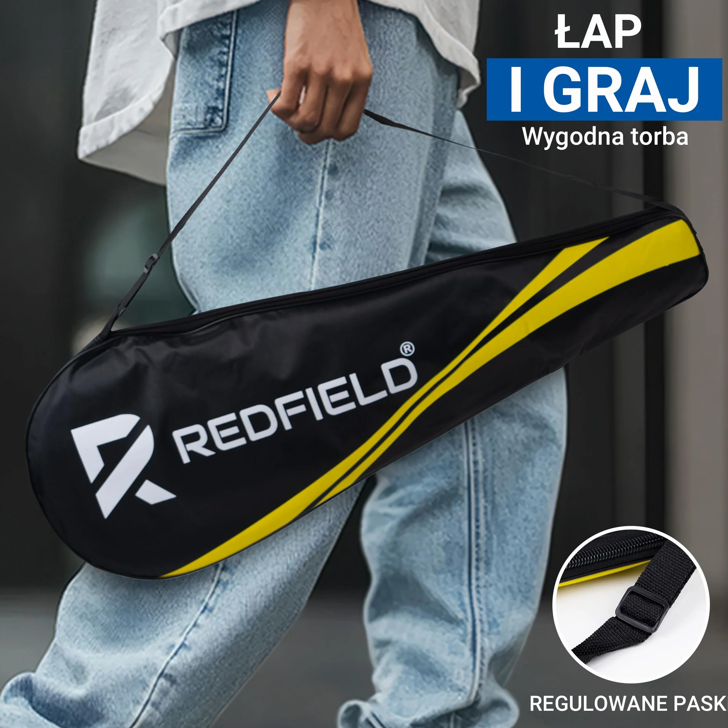 Redfield Zestaw Rakietek do Badmintona 2 Rakietki 2 Lotki Torba 2 Uchwyty