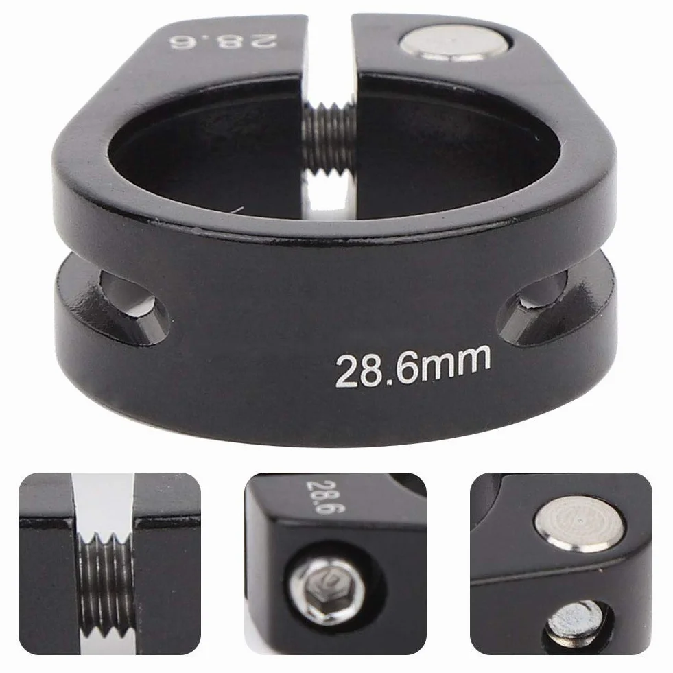 Zacisk do rur ycle 28,6 mm ze stopu aluminium rowerowy zamiennik czarny