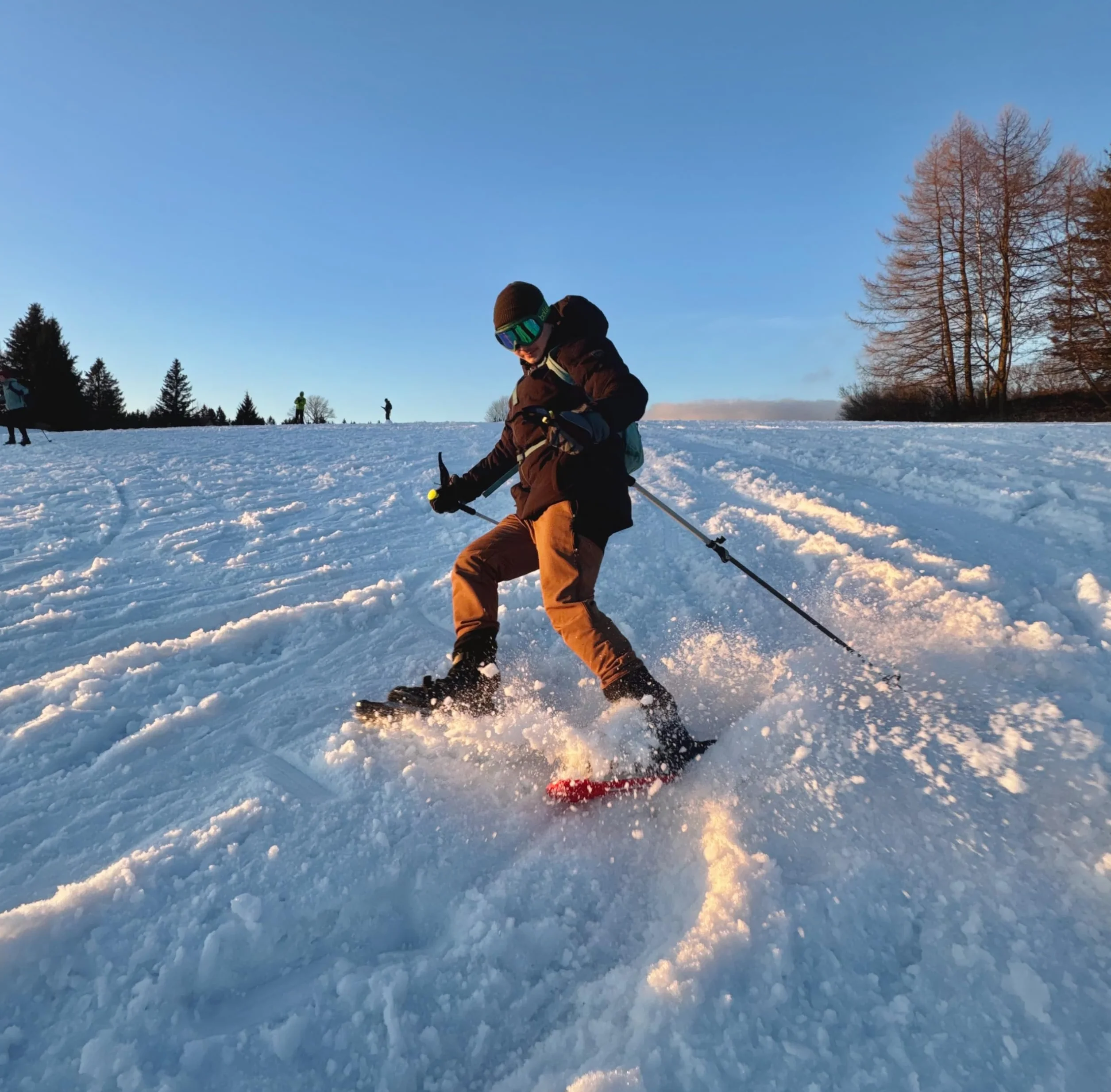 Lekkie rakiety śnieżne 2 w 1, kolce, mini narty dla mężczyzn i kobiet, rozmiar buta 36-48, odpowiednie do jazdy na nartach, śledzenia, wspinaczki na zimę na lodzie i śniegu