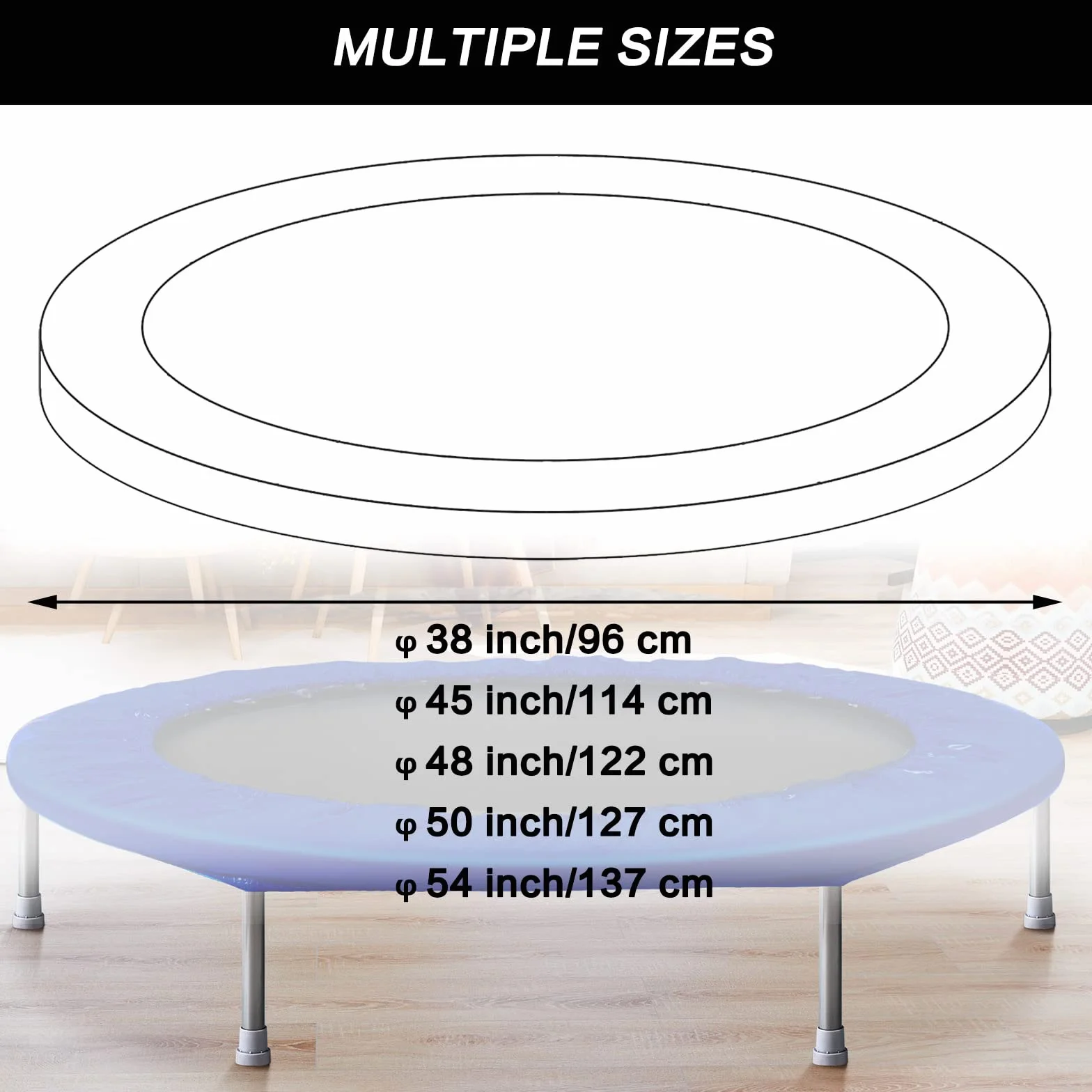 Pokrowiec na sprężynę do trampoliny 38-54 cm 137 cm
