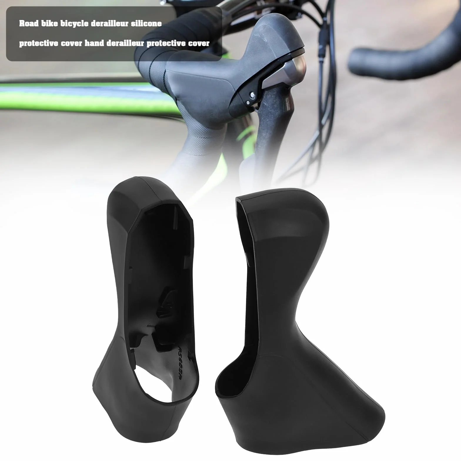 ECSiNG 1 para osłon hamulca rowerowego, osłona dźwigni zmiany biegów, osłona ochronna kompatybilna z Shimano UT ST-RS685, kolor czarny