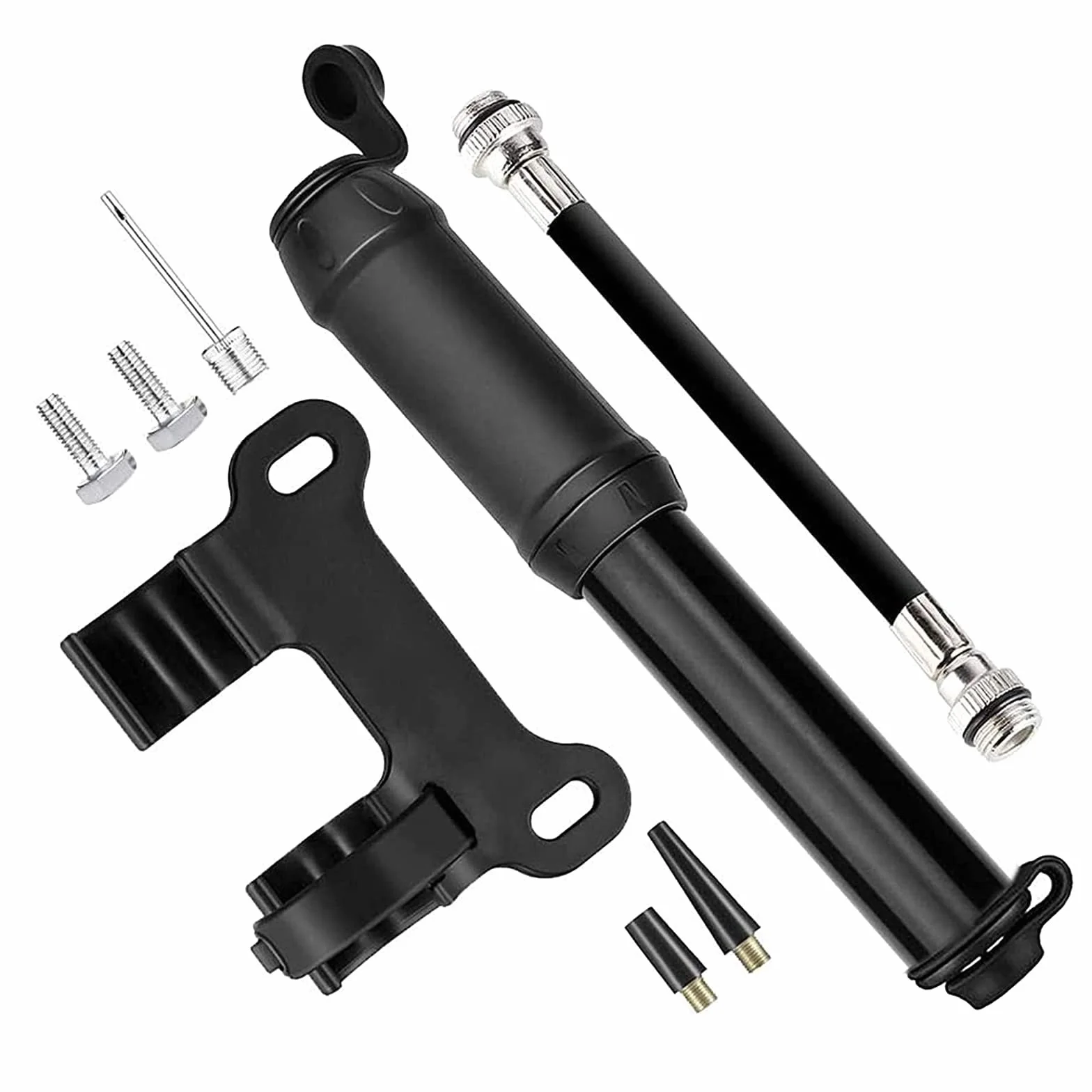 Mini pompka rowerowa 140 PSI przenośna zestaw z igłą montowana na ramie zawór Schrader Presta