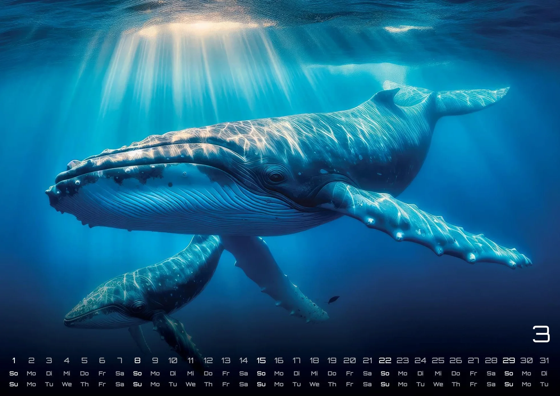 Sealife - verborgene Tiefen - 2026 - Kalender DIN A2: Der Wandkalender mit den schönsten Unterwasser-Motiven für das Jahr 2026 im extragroßen Format DIN A2 (ca. 60 x 42 cm)!