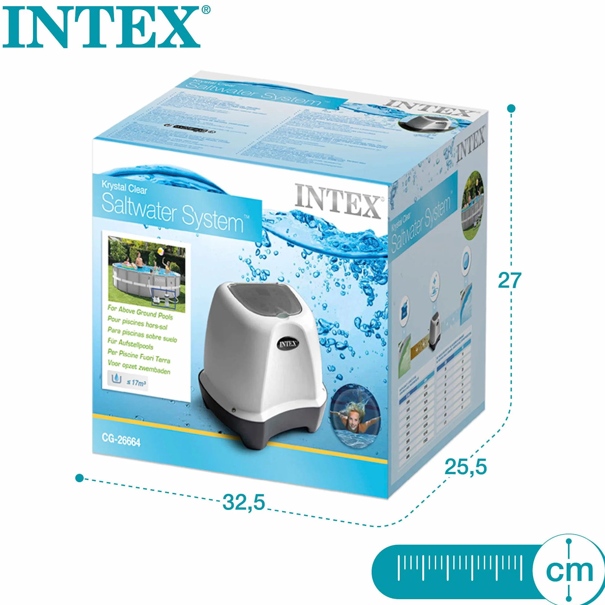 Intex System Słonej Wody, Szary/Biały, 230 V