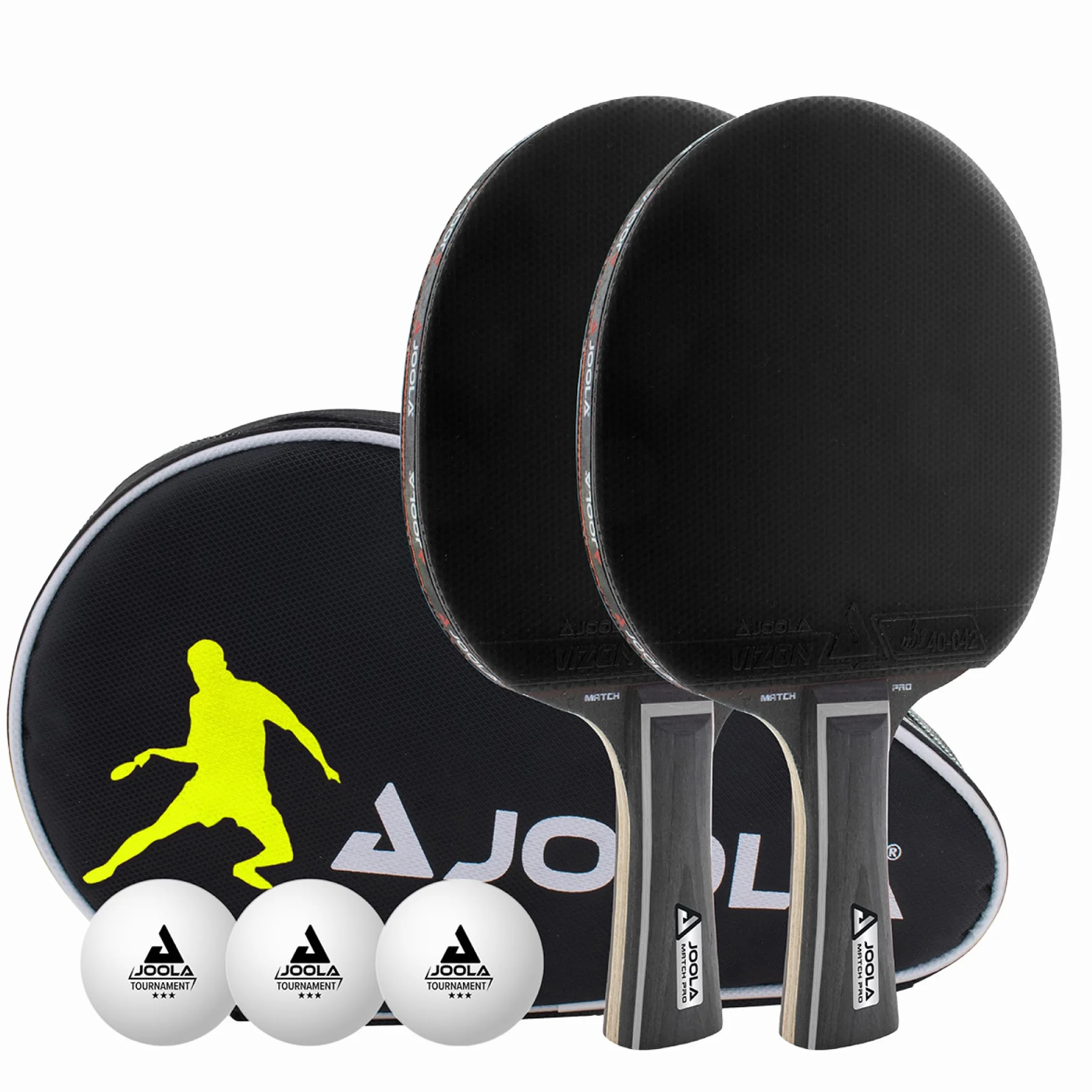 JOOLA Zestaw do tenisa stołowego łącznie z rakietą do tenisa stołowego, piłkami do tenisa stołowego, torbą do tenisa stołowego, dopuszczeniem ITTF