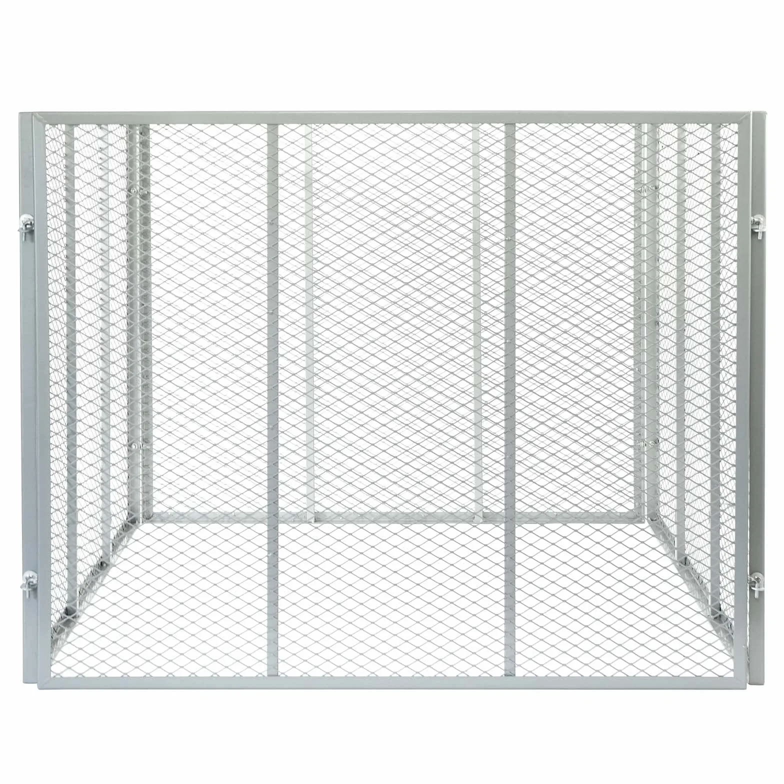Wiltec Kompostownik 800 l z siatki metalowej, trwały kompostownik ogrodowy 100x100x80 cm, ekologiczne przetwarzanie bioodpadów w naturalny nawóz
