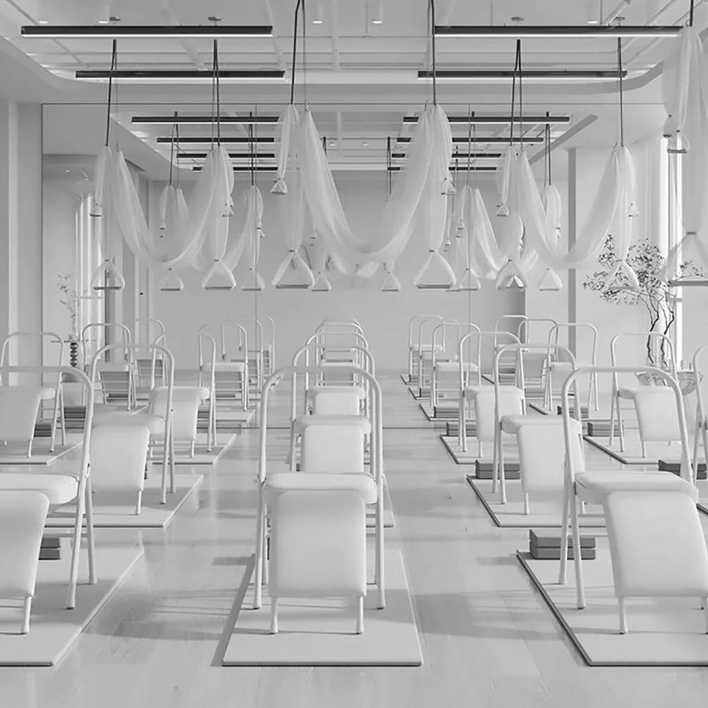 Metalowe składane krzesło, krzesło do jogi, krzesło do jogi Iyengar, krzesło pomocnicze YOGA, wzmocnione krzesło do jogi, składane i przenośne krzesło bez oparć, C