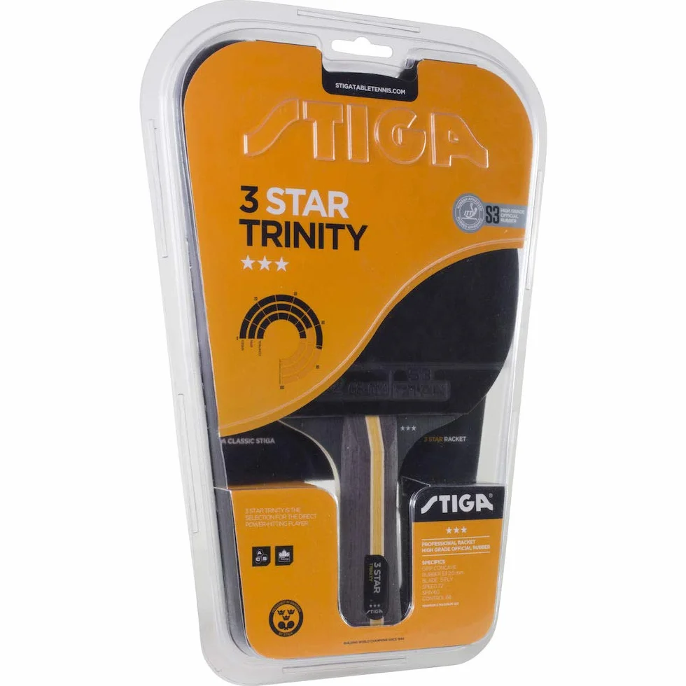 STIGA Trinity 3-gwiazdkowy kij do tenisa stołowego czarny czerwony