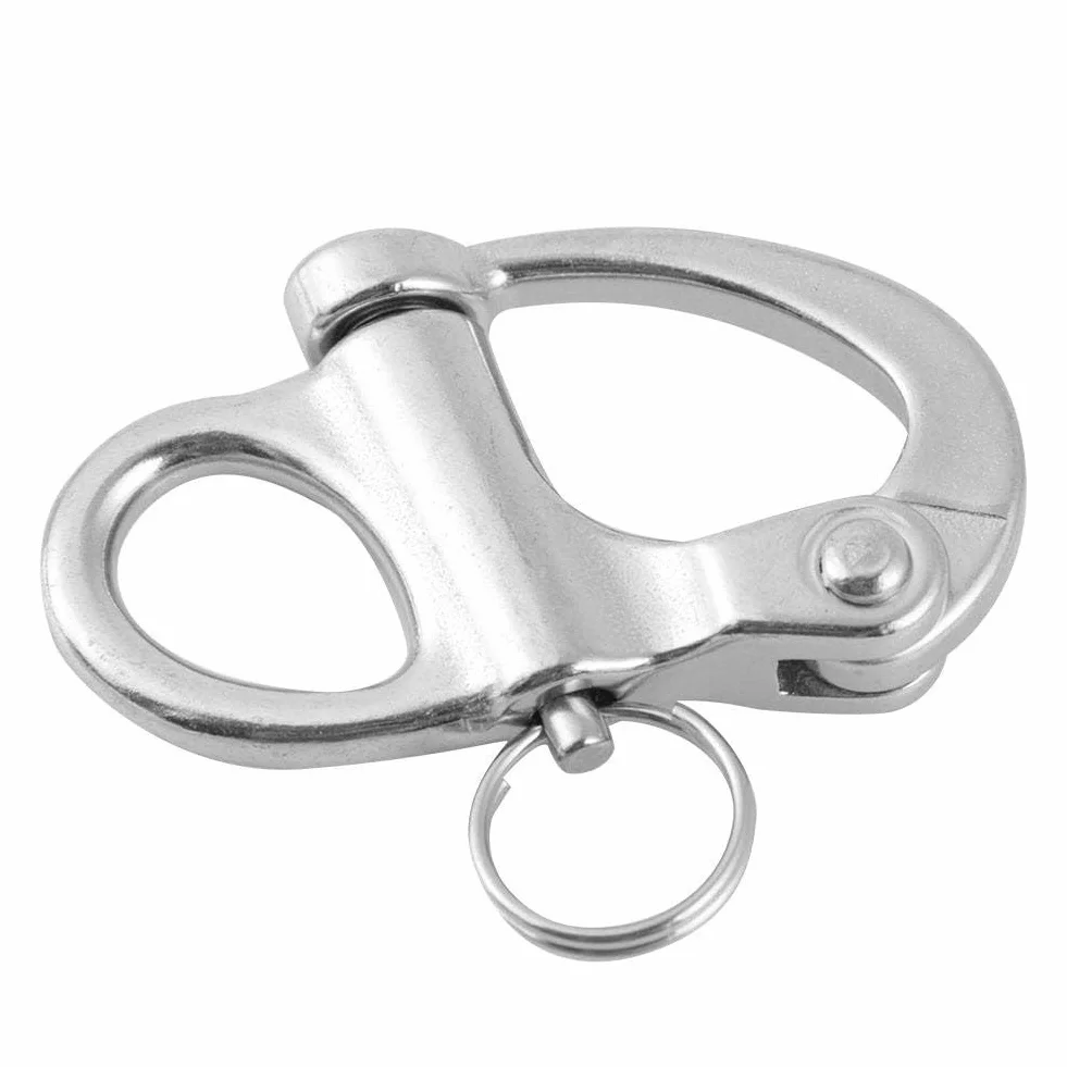 Alomejor Snap Shackle ze stali nierdzewnej szybkie uwalnianie jachtu 12x52 mm
