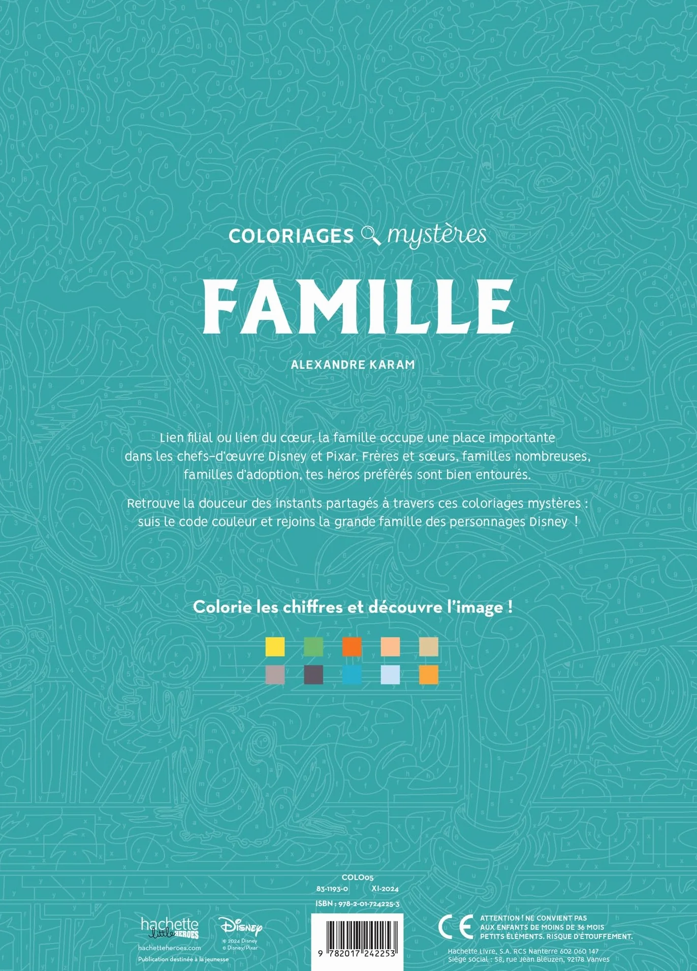 Coloriages mystères Disney - Famille