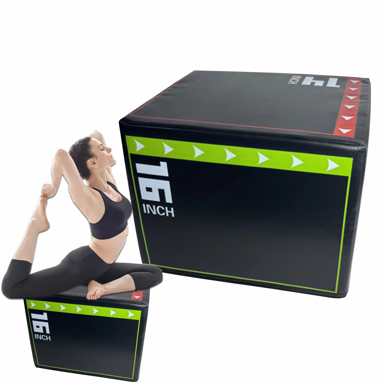 Skoki na siłownię domową, wstrząsoodporne wielofunkcyjne pudełko pyłu 40 x 30 x 35 cm, odporny na zużycie sprzęt fitness do treningu i ćwiczeń w domu, gąbka EPE
