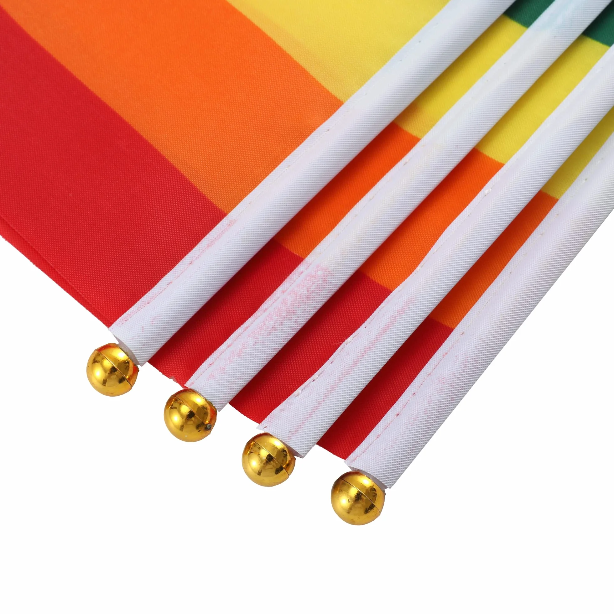 TRIXES 15 sztuk tęczowych flag machających – LGBTQ+ Pride / NHS banery z patyczkami na dłonie, akcesoria na imprezę paradę, festiwal, dekoracje ścienne do domu, samochodu i ogrodu, słupy 20 x 28 cm /