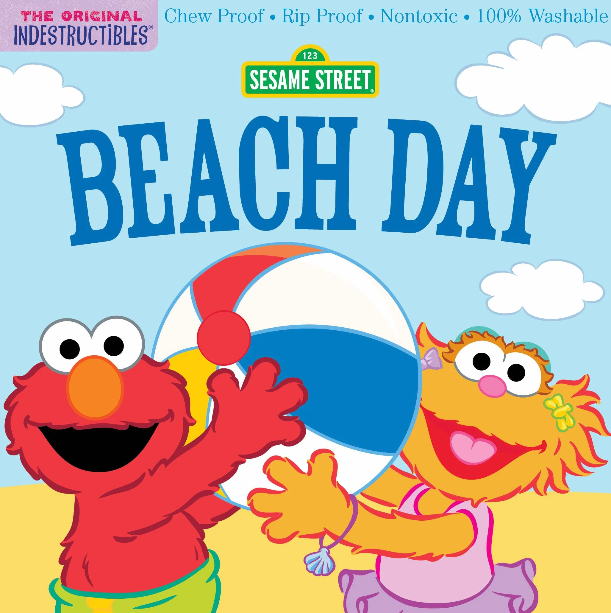 Indestructibles: Sesame Street: Beach Day: Chew Proof - Rip Proof - Nontoxic - 100% Washable (Book for Babies, Newborn Books, Safe to Chew)