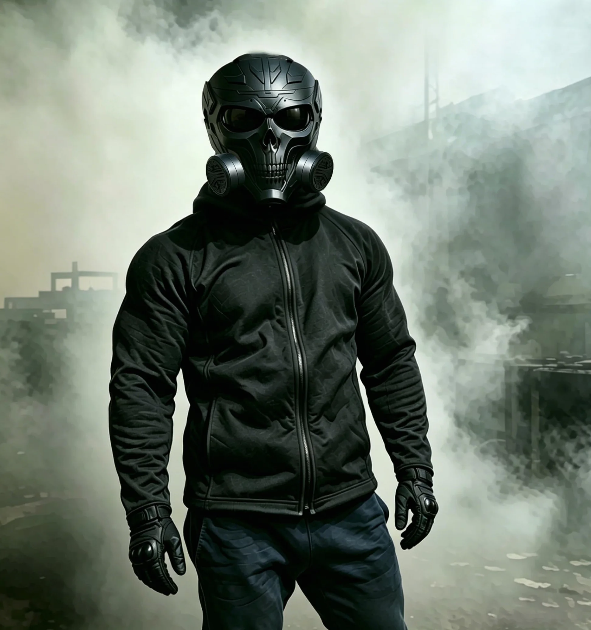 SGOYH Taktyczna maska przeciwmgielna z wentylatorem airsoft paintball