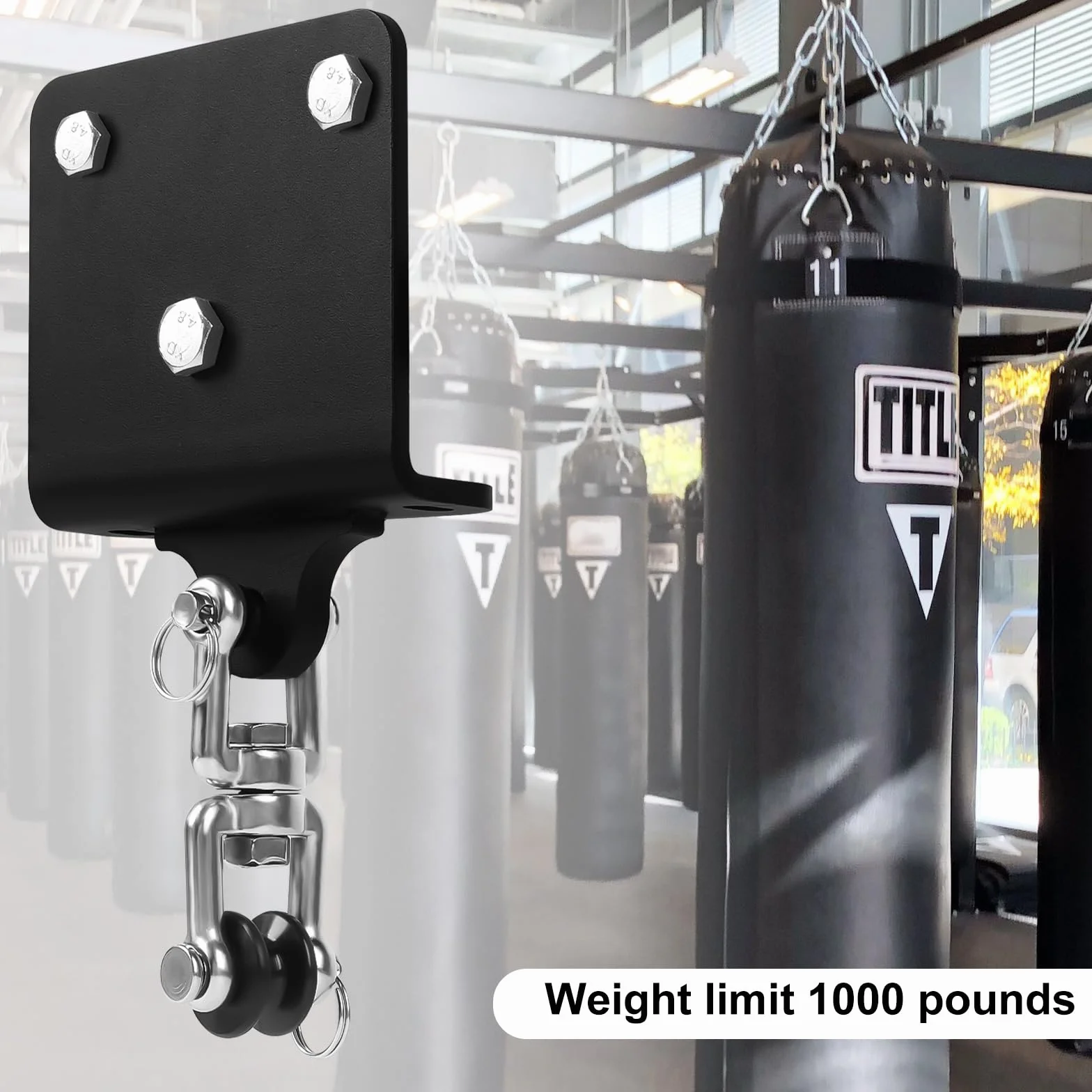 Worek bokserski do zawieszenia 360° stalowy udźwig 1000 lb