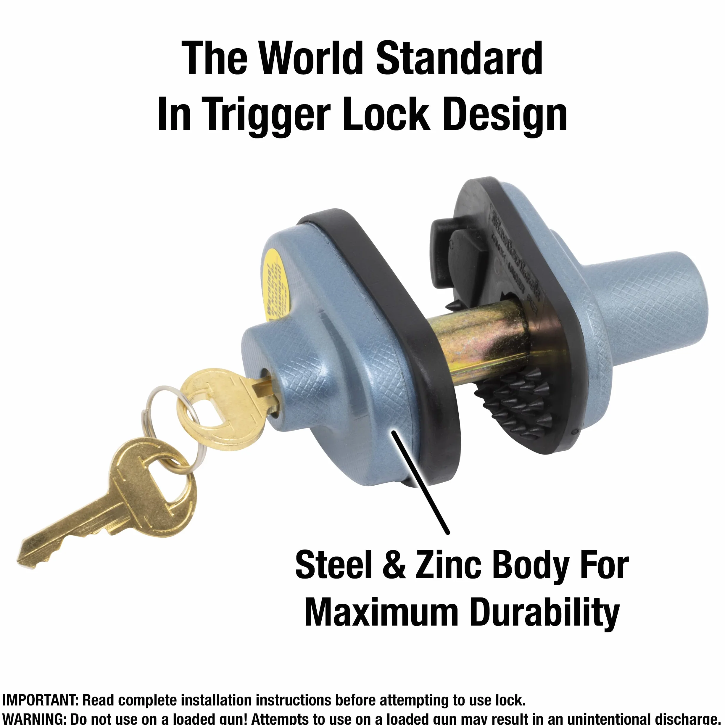 Master Lock 90DSPT Blokada Spustu na Klucz z Kłódką do Broni, 5,7 x 3,5 x 4 cm, Szara