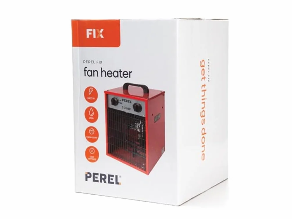 Perel Grzejnik, termowentylator do użytku wewnętrznego, 2 stopnie ogrzewania, 3300 W