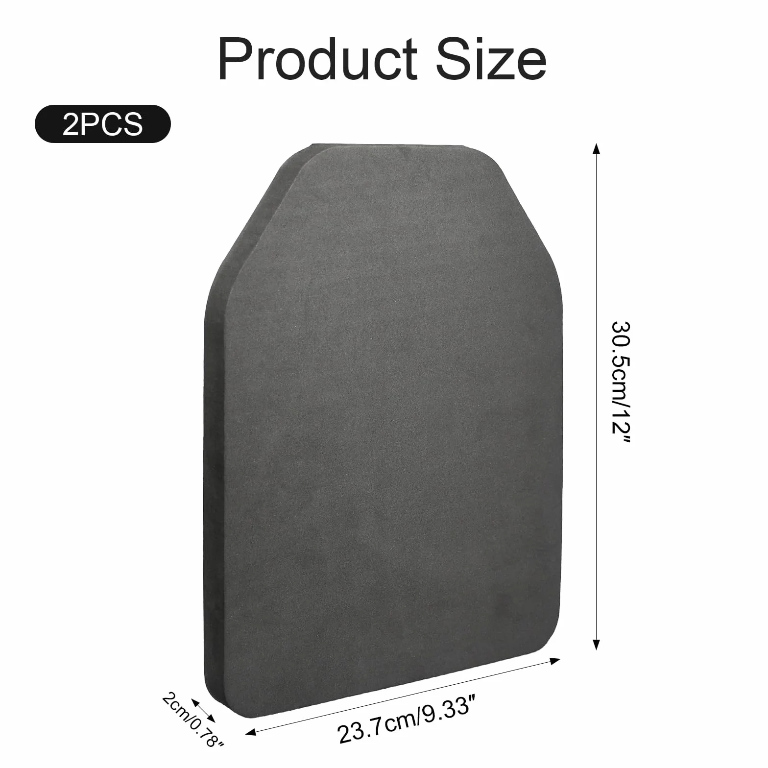 Kamizelka Taktyczna Eva Pad Zestaw 2 sztuk, 23,7 x 30,5 cm, Czarna