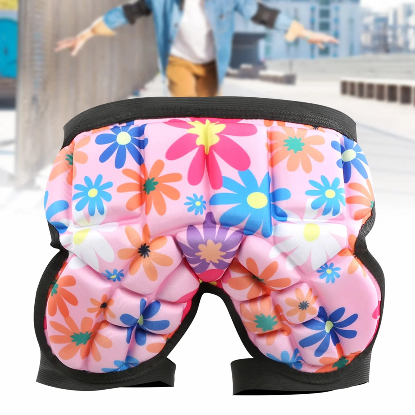 KENANLAN Dziecięce spodenki ochronne Ochrona bioder 3D Hip Pad Crash Pad Eva Krótkie spodnie Sprzęt ochronny do jazdy na snowboardzie Łyżwiarstwo Narciarstwo (czerwony)
