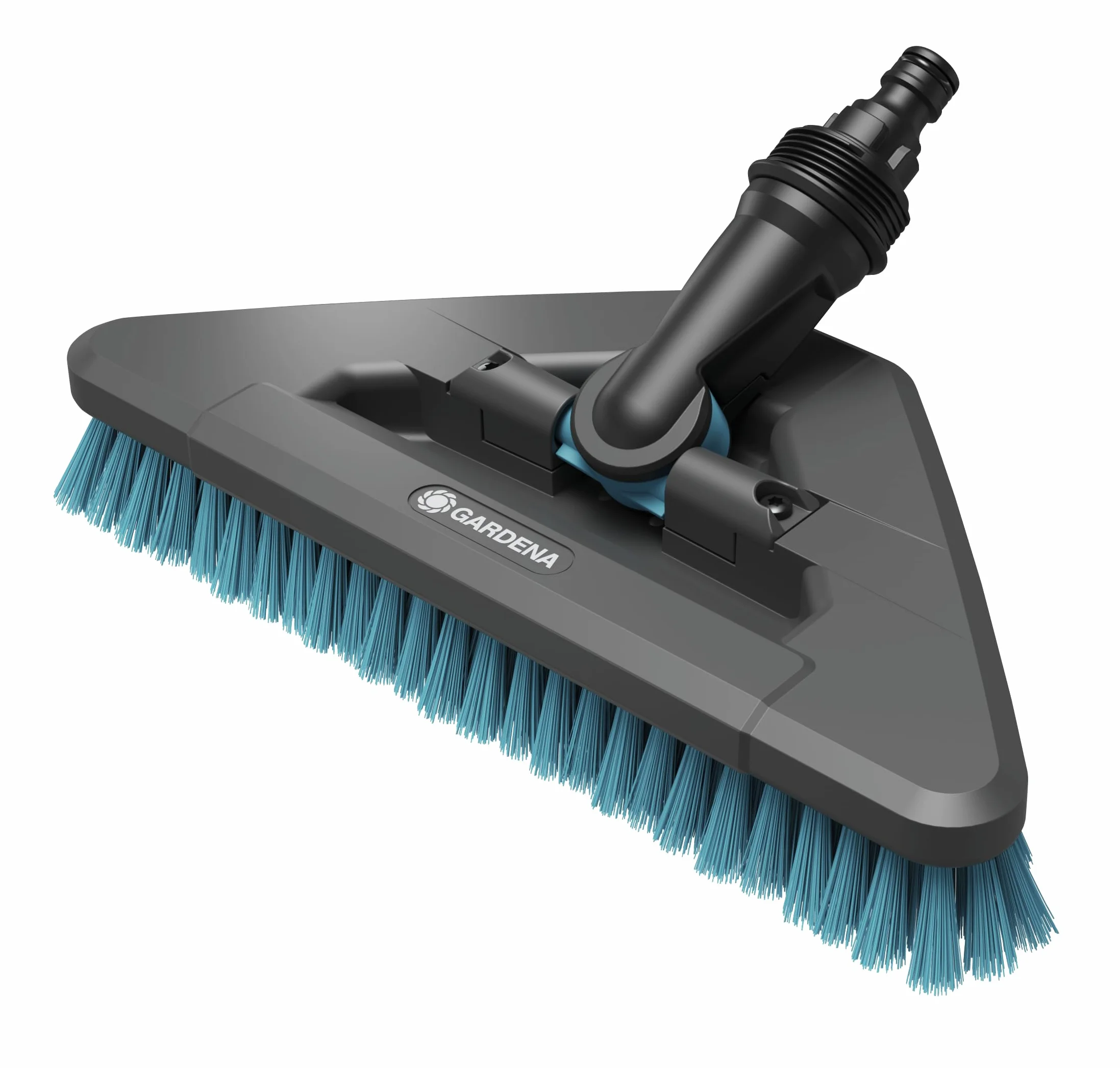 Gardena Szczotka do trzonka Cleansystem hard flex: do czyszczenia niewrażliwych powierzchni, trójkątny kształt, twarde włosie, połączenie z Cleansystem, do większych powierzchni (18814-20)