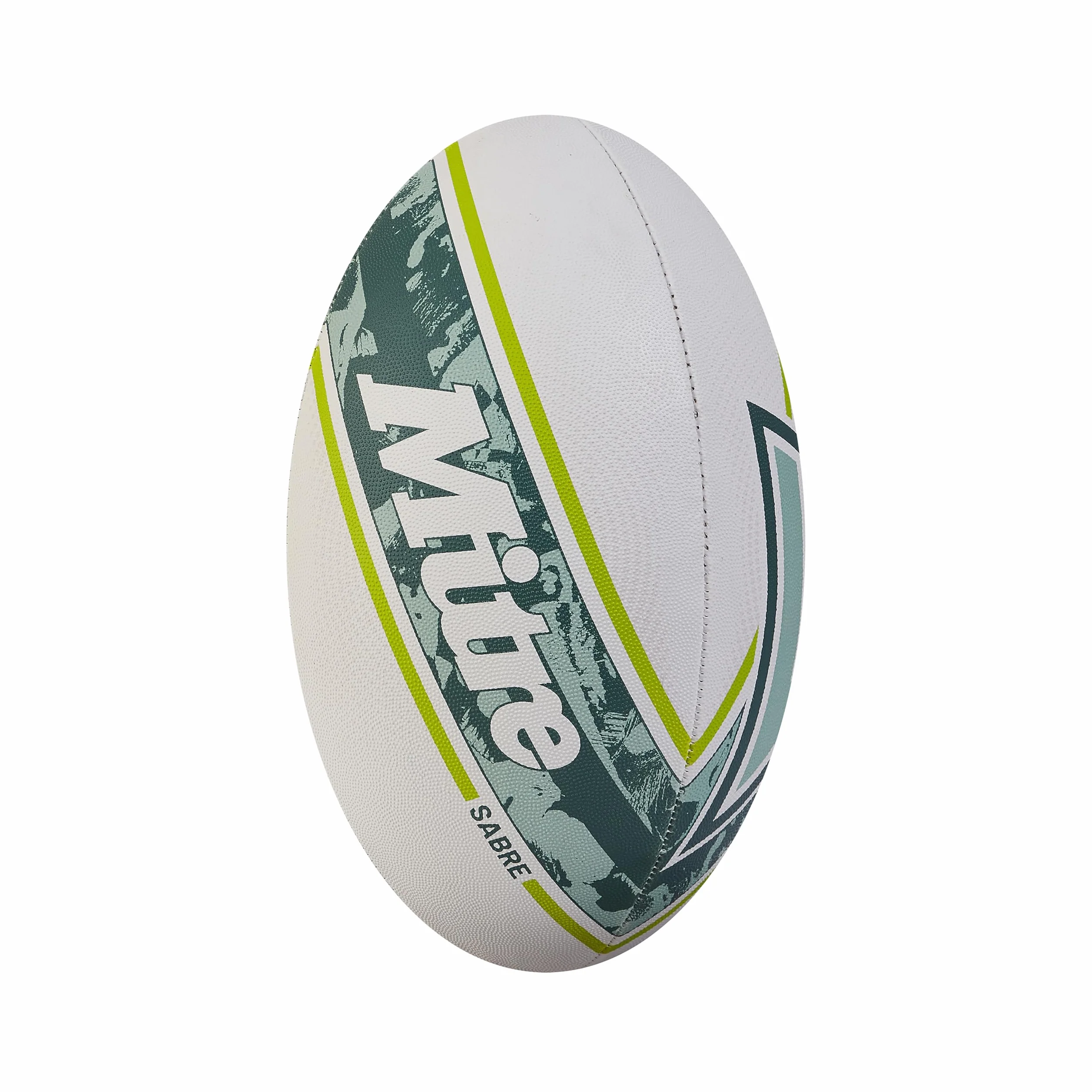 Piłka rugby Mitre Sabre D4P biała miętowa limonkowa 5