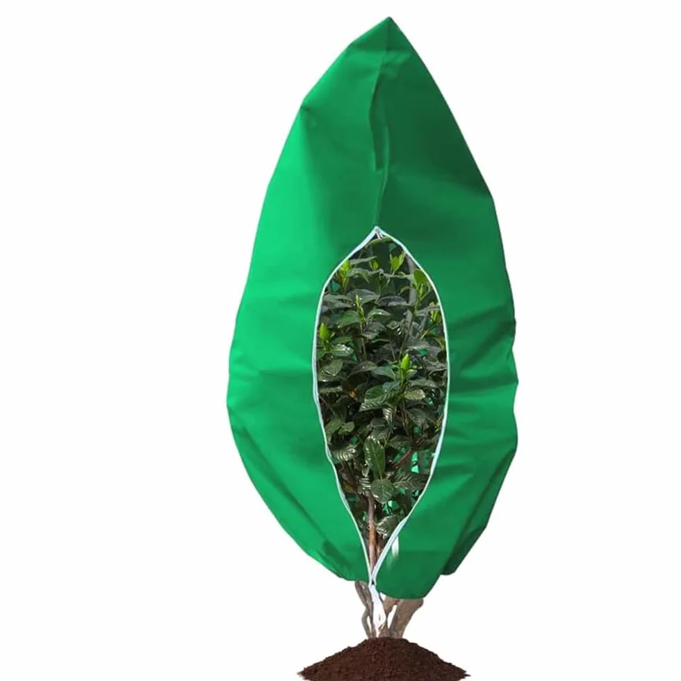 Pokrowce na rośliny, ochrona przed zamarzaniem, koce z zamkiem błyskawicznym, wielokrotnego użytku, zimowe, ochraniacze roślin, do ogrodu,100 x 120 cm,1 sztuki