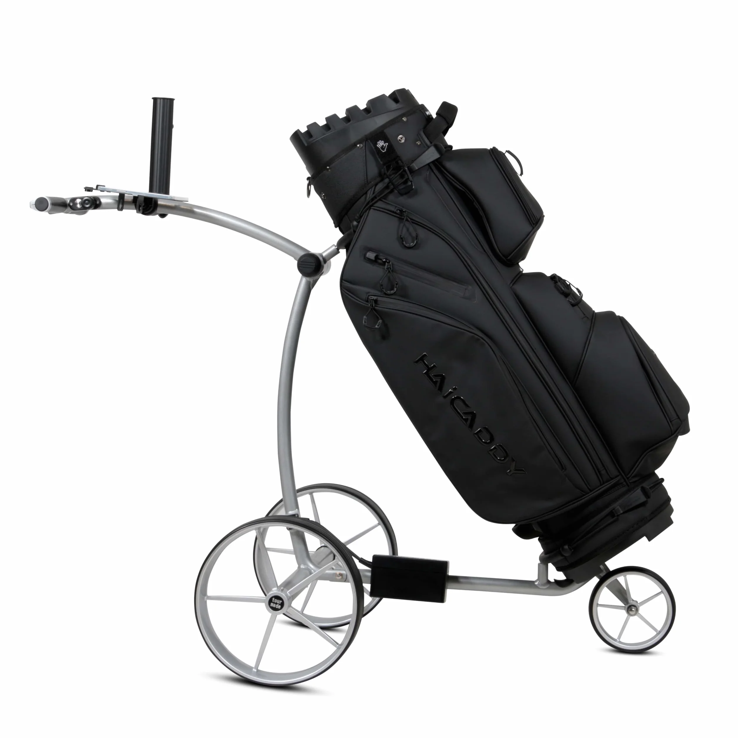 tour made RT-670S elektryczny wózek golfowy I waży tylko 5,5 kg I dzięki hamulcowi postojowemu, hamulcowi zjazdowemu i wyrównaniu zbocza idealny do górskich pól I niemiecka jakość