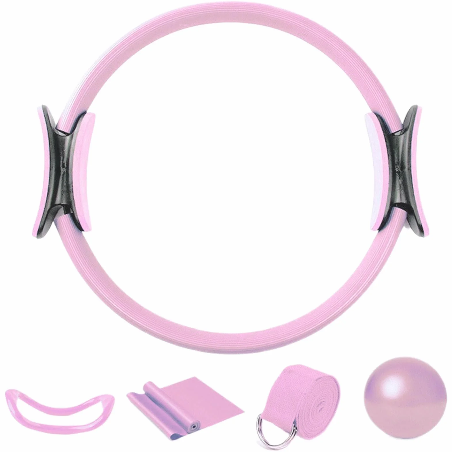 Pilates Kit Pierścień i Zestaw Piłek 5w1 Akcesoria Gimnastyczne do Rozciągania