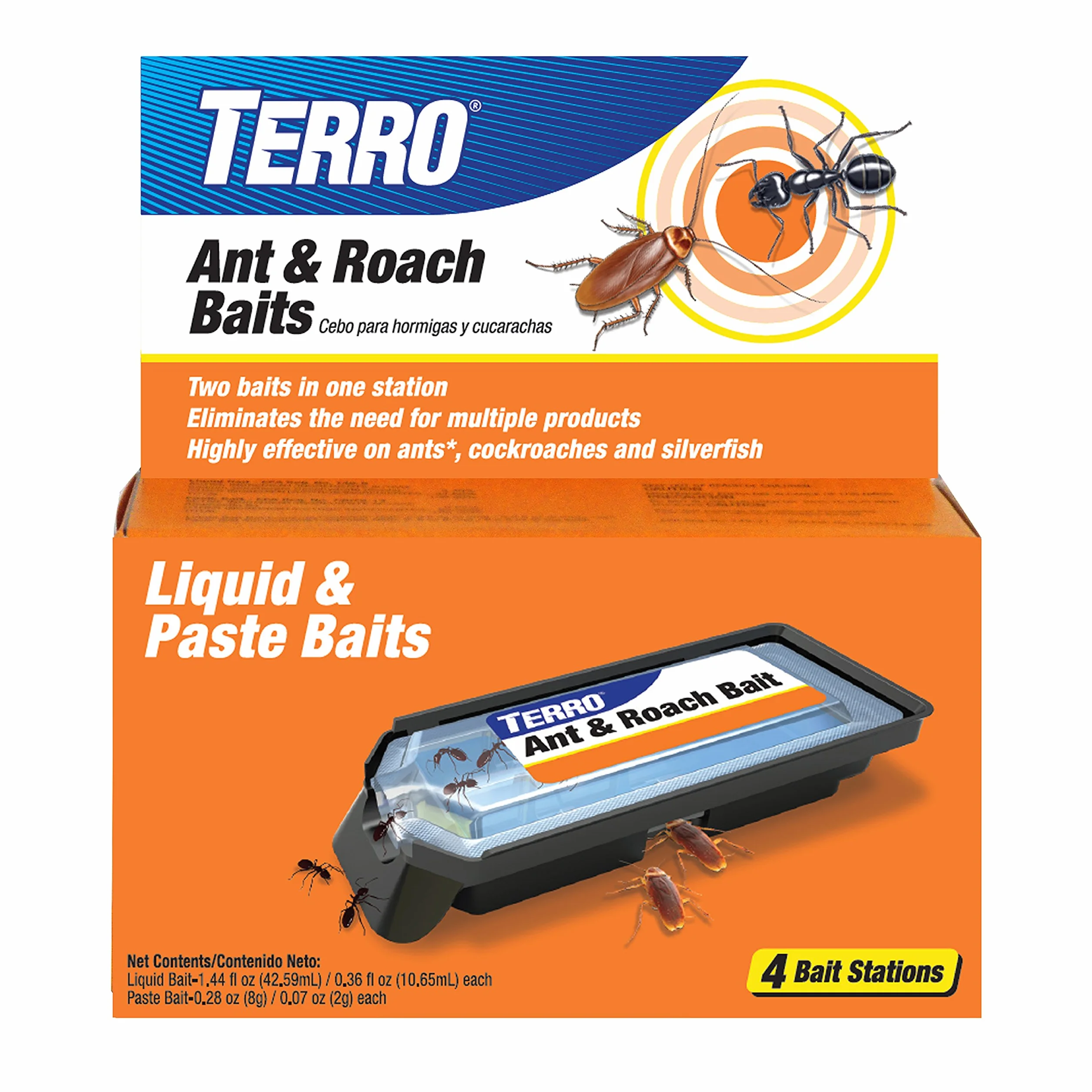 Terro T360 Ant i Roach Bait Station, 4 sztuki w opakowaniu
