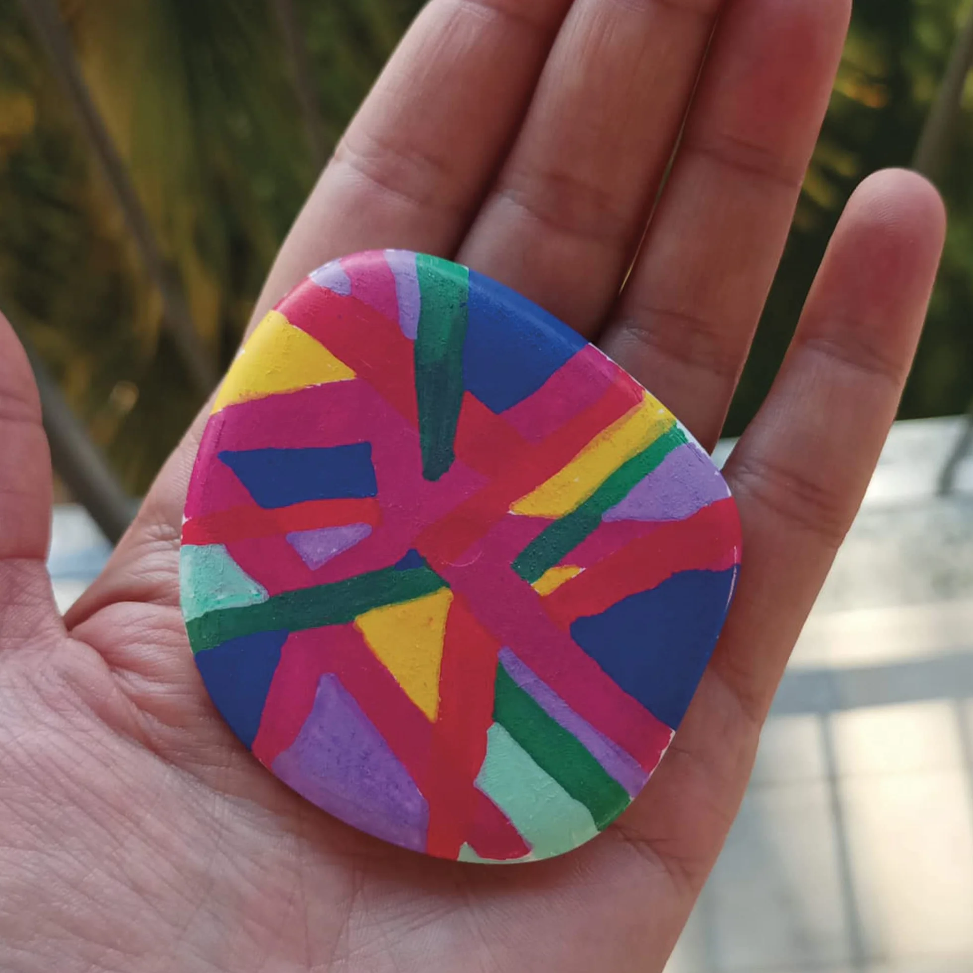 Kamienie dekoracyjne z plastiku z recyklingu do doniczek, malarstwa, akwariów, ogrodu (Small - 25x25, Biały)