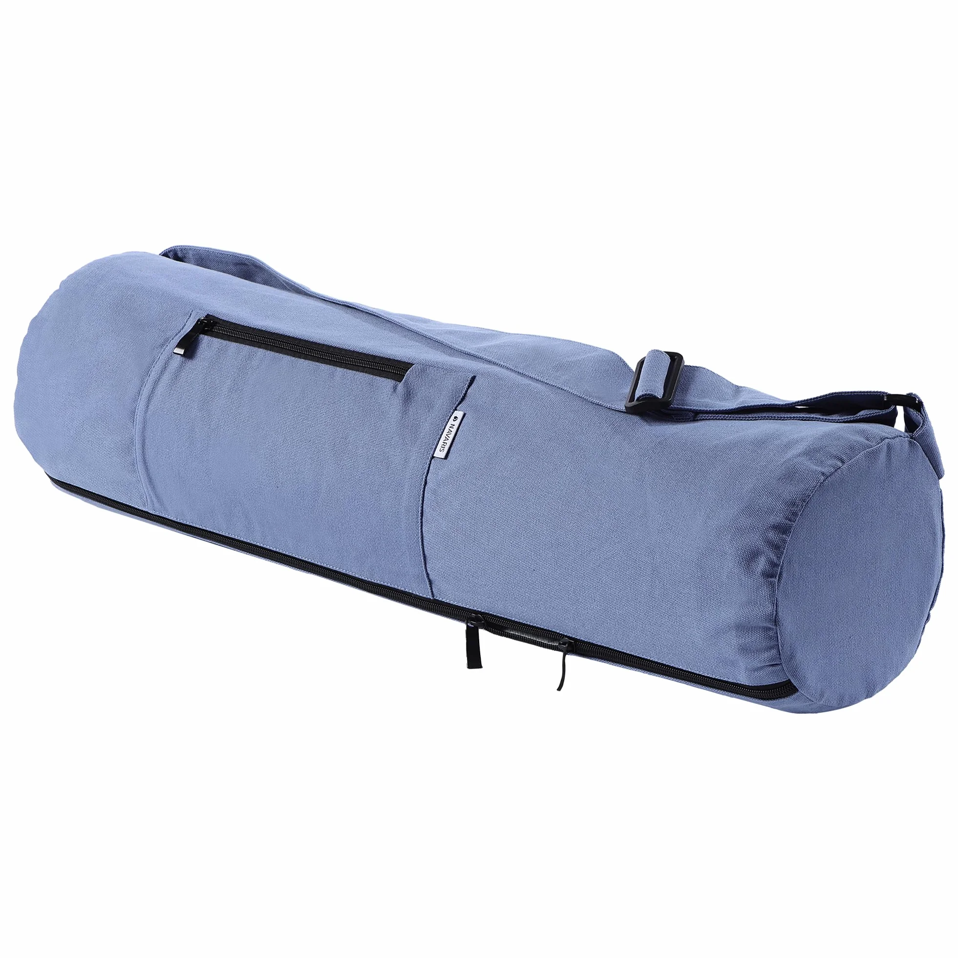 Navaris Torba XXL mata do jogi - bawełniana torba z zamkiem błyskawicznym Pasek na ramię 72 x 29 cm - joga pilates gimnastyka - różne kolory