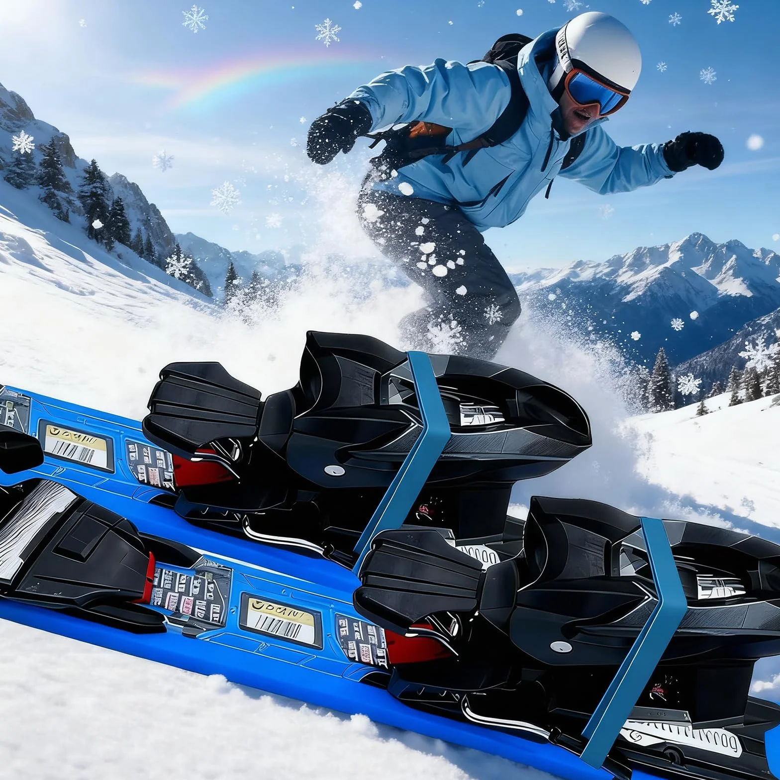 Gumowe uchwyty do wiązania nart 30 sztuk, elastyczne taśmy hamulcowe, niebieskie do snowboardu