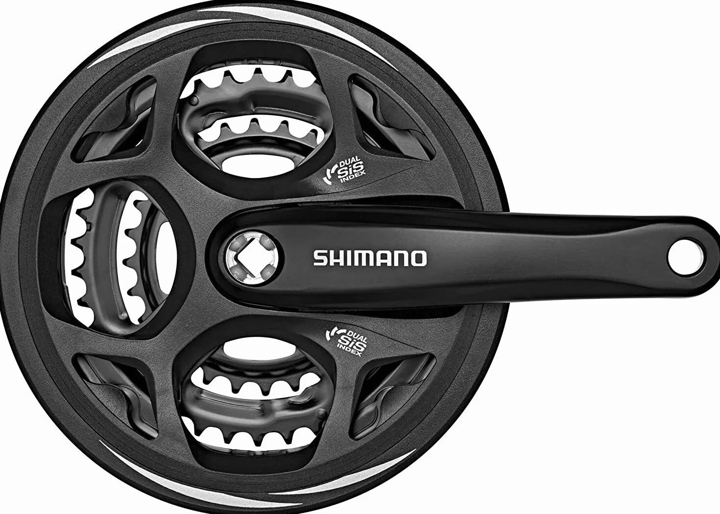 Shimano FC-M311 Altus łańcuch stożkowy 48/38/28T chainguard 170 mm