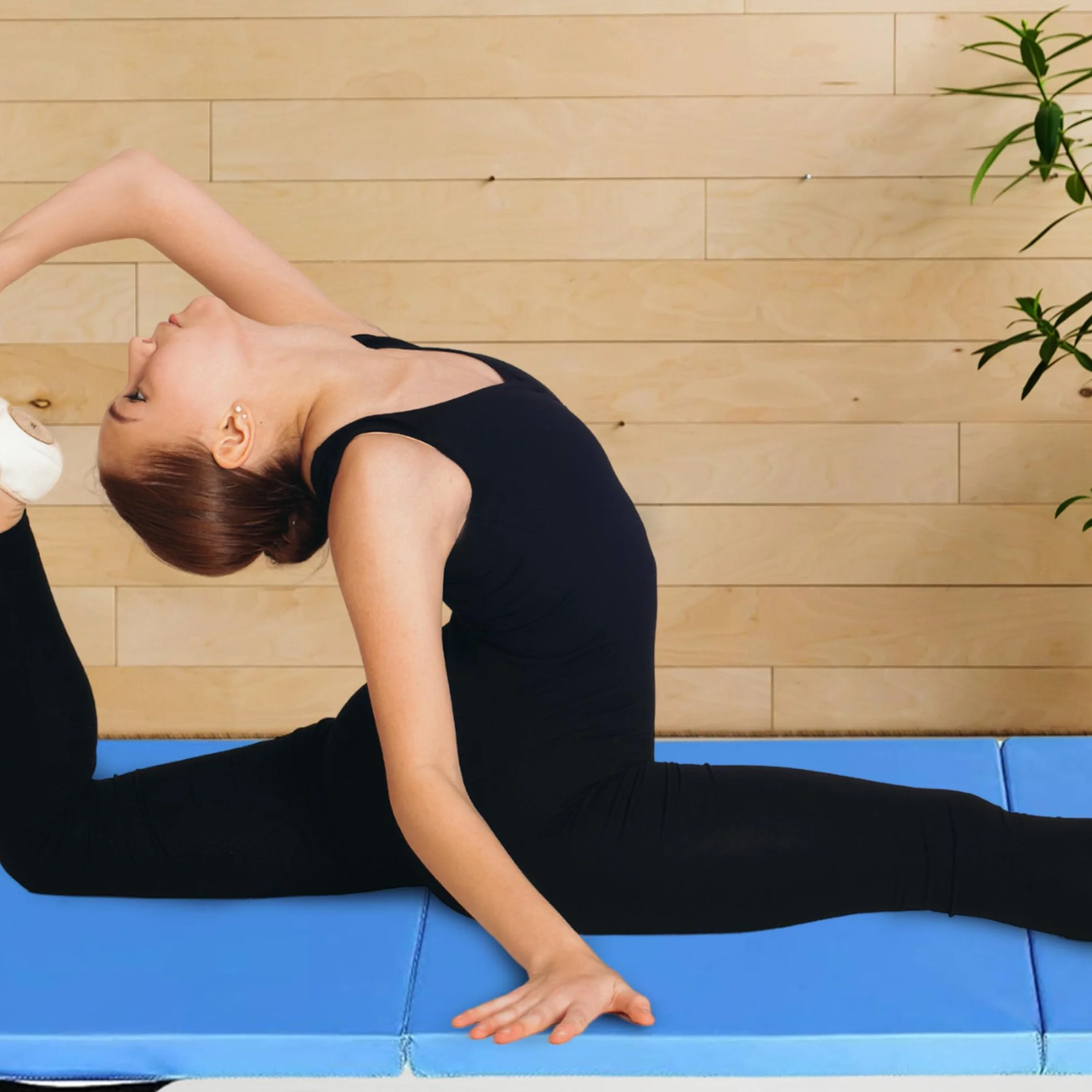 BalanceFrom Mata do ćwiczeń składana 180 cm x 60 cm ochronna podłoga