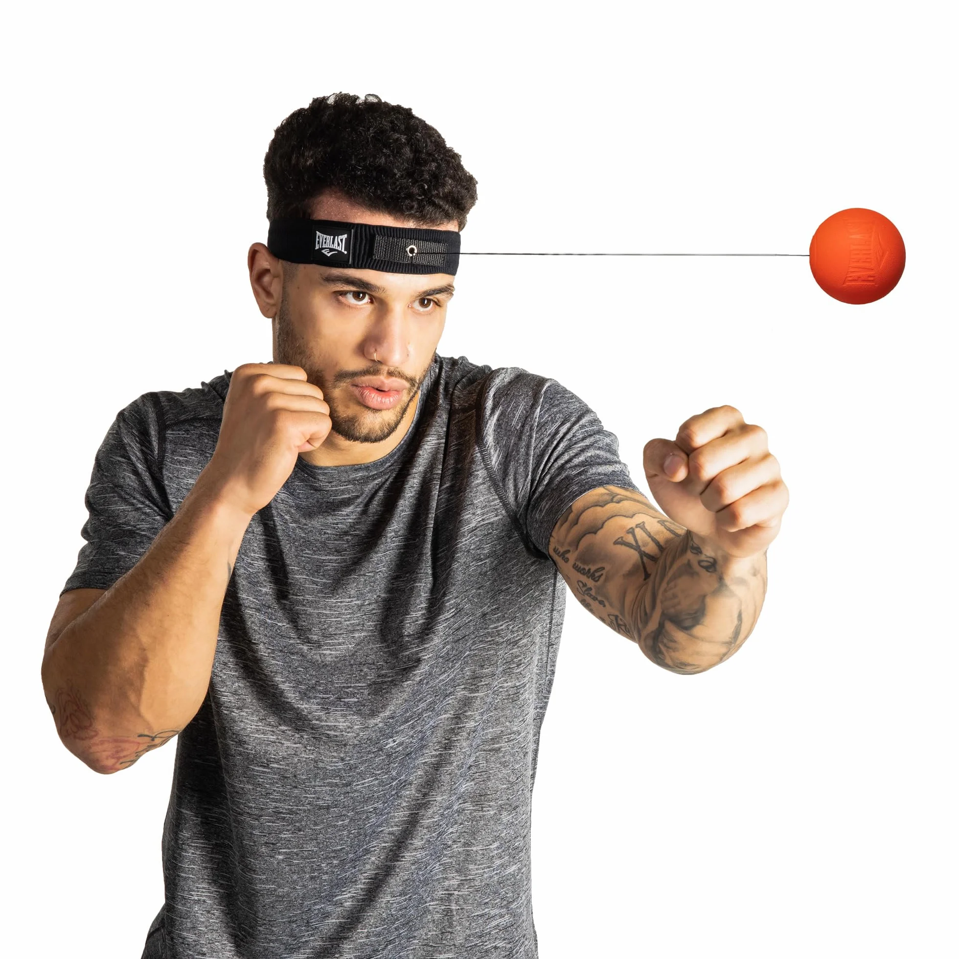 Everlast Unsiex piłka gimnastyczna dla dorosłych, Powerlock Reflex Ball, czerwone, rozmiar uniwersalny