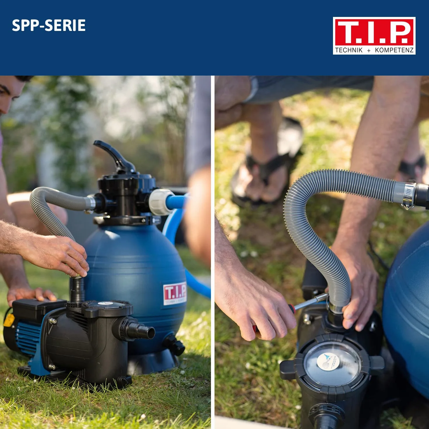 T.I.P. Pompa Basenowa SPP 300 F – 300 W, cyrkulacja wody z przedfiltrem, 8000 l/h, 8,5 m, do 20 m³, 30442