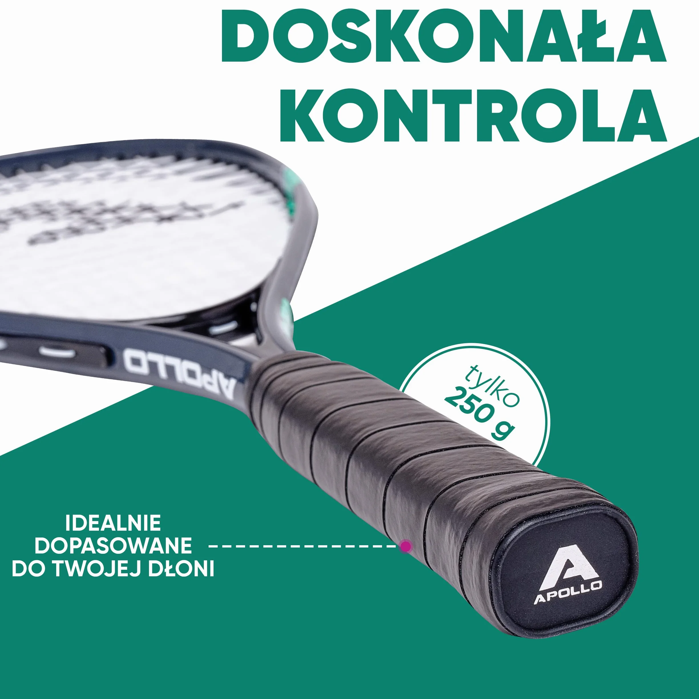 Apollo Rakieta do Badmintona | Zestaw Sportowy w Różnych Kolorach | Rakieta do Squasha i Innych Gier Rakietowych | Komplet z Pokrowcem | Dla Dzieci i Dorosłych